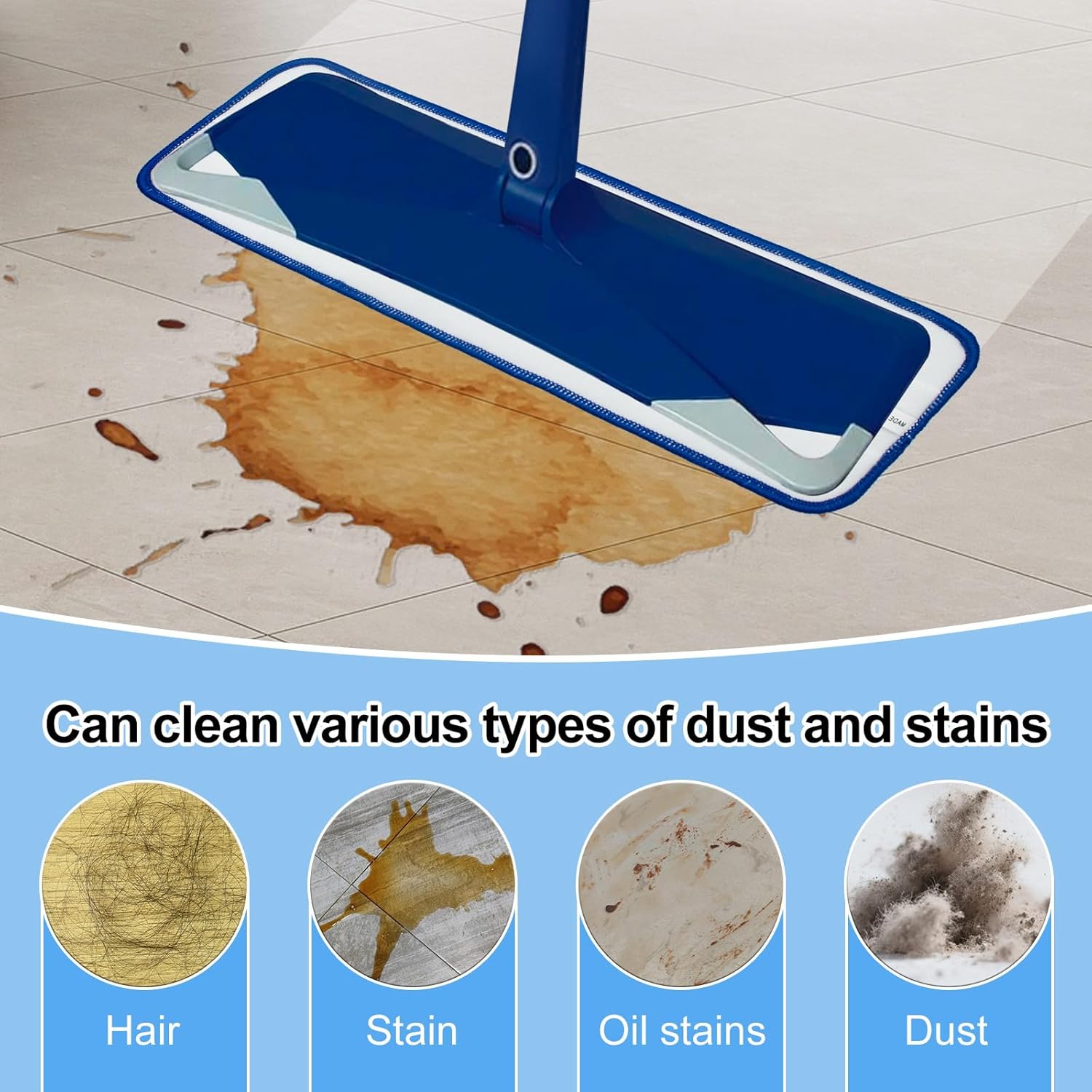 Yuunaie 3 Pack 18 Inch Microfiber Mop Replacement Pads for Bona