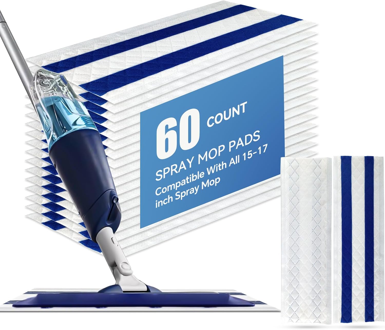DOCXCDO 60-Pack Ultrathick Microfiber Mop Pads Refills