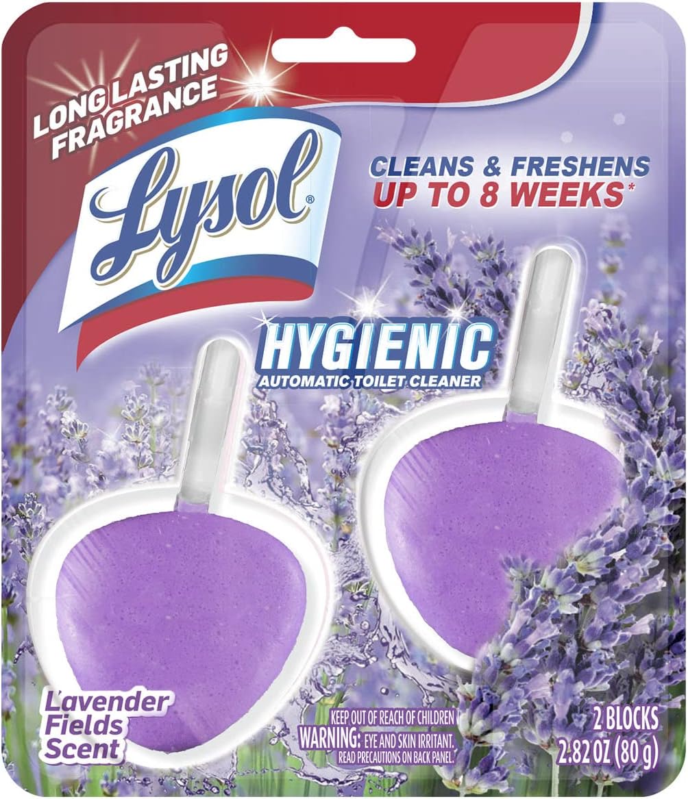 Lysol Automatic Toilet Cleaner Lavender Fields Scent 2ct