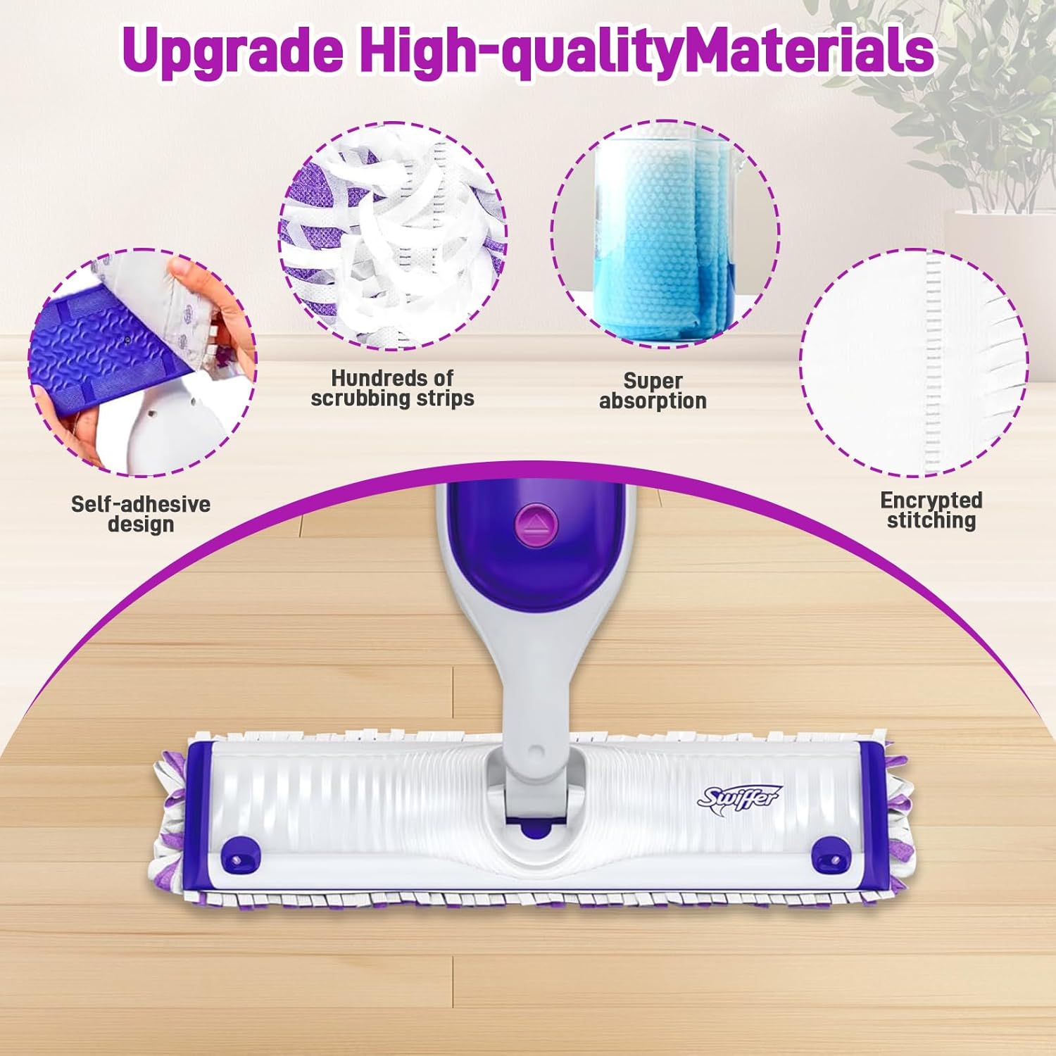 30 Pack Power Mop Refills for Swiffer Multi-Surface Wood Mop