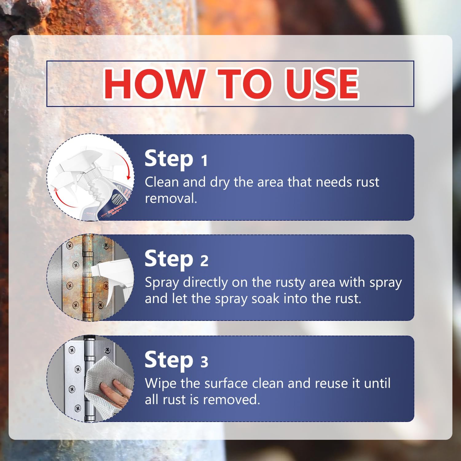 Heavy Duty Rust Remover Spray for Metal Surfaces