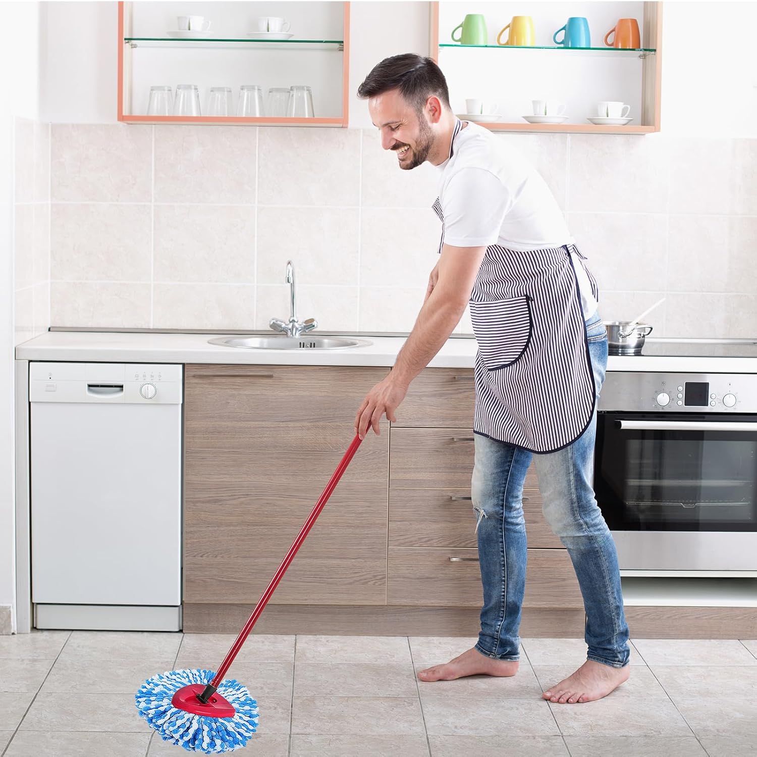 Fazlynyi 4 Pack Microfiber Mop Heads for O-Ceda Mop