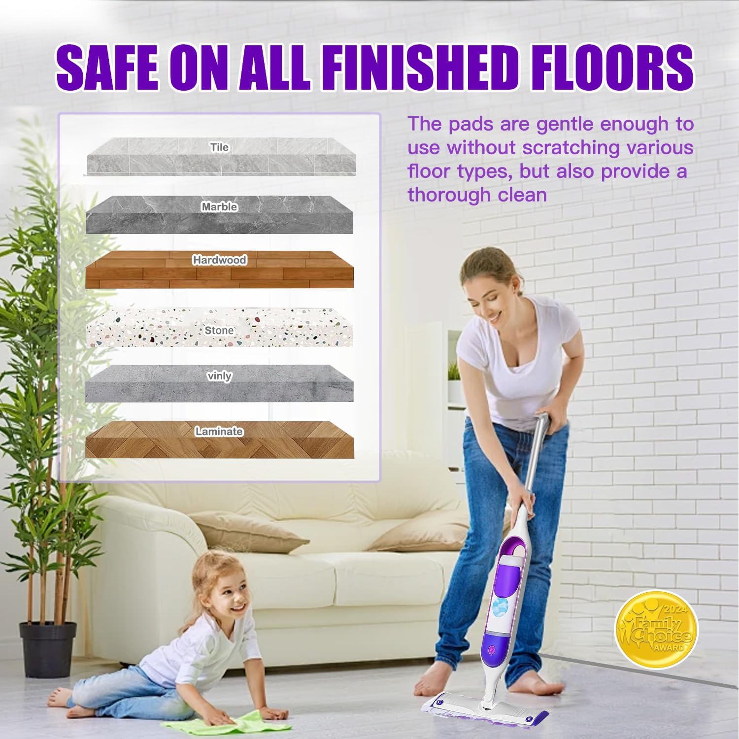 Power Mop Pads Refills - 18 Count Multi-Surface Compatible