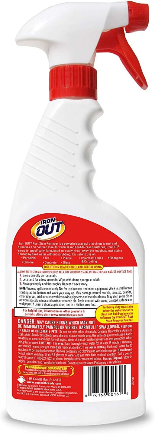 IRON OUT Rust Stain Remover Tablets Gel Spray