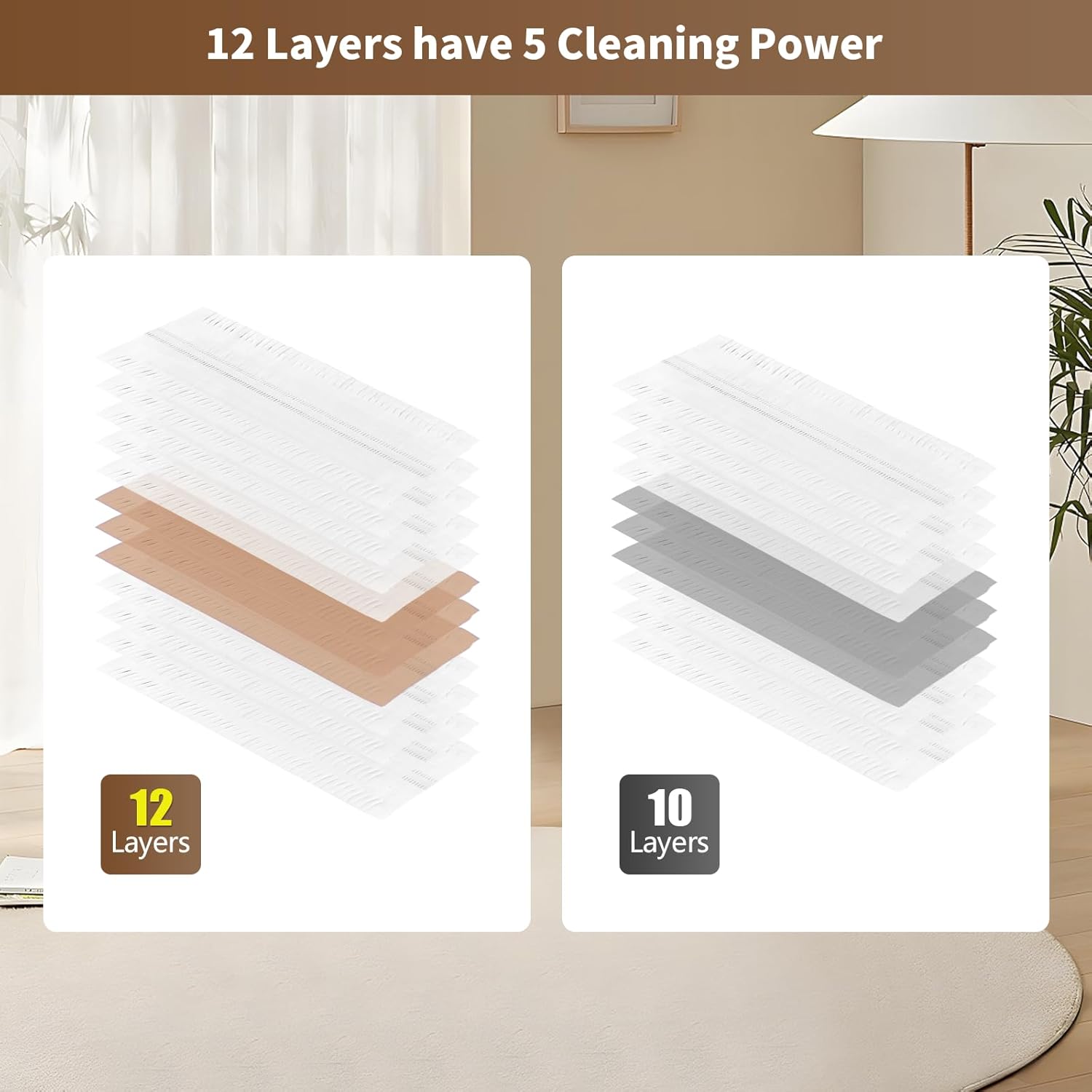 18 Pack Disposable Power Mop Pads Refills for Swiffer PowerMop