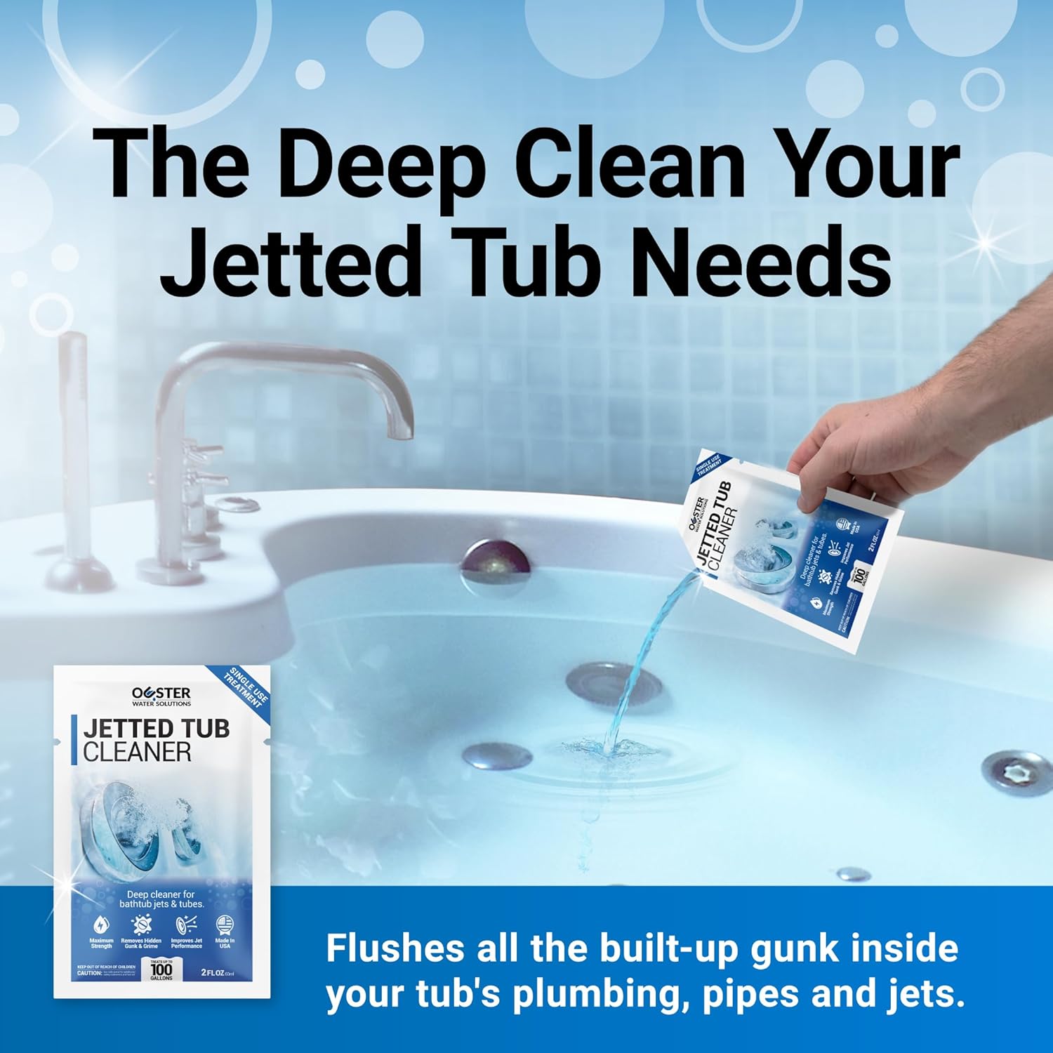 Bio Ouster Jetted Tub Cleaner Kit - Made in USA