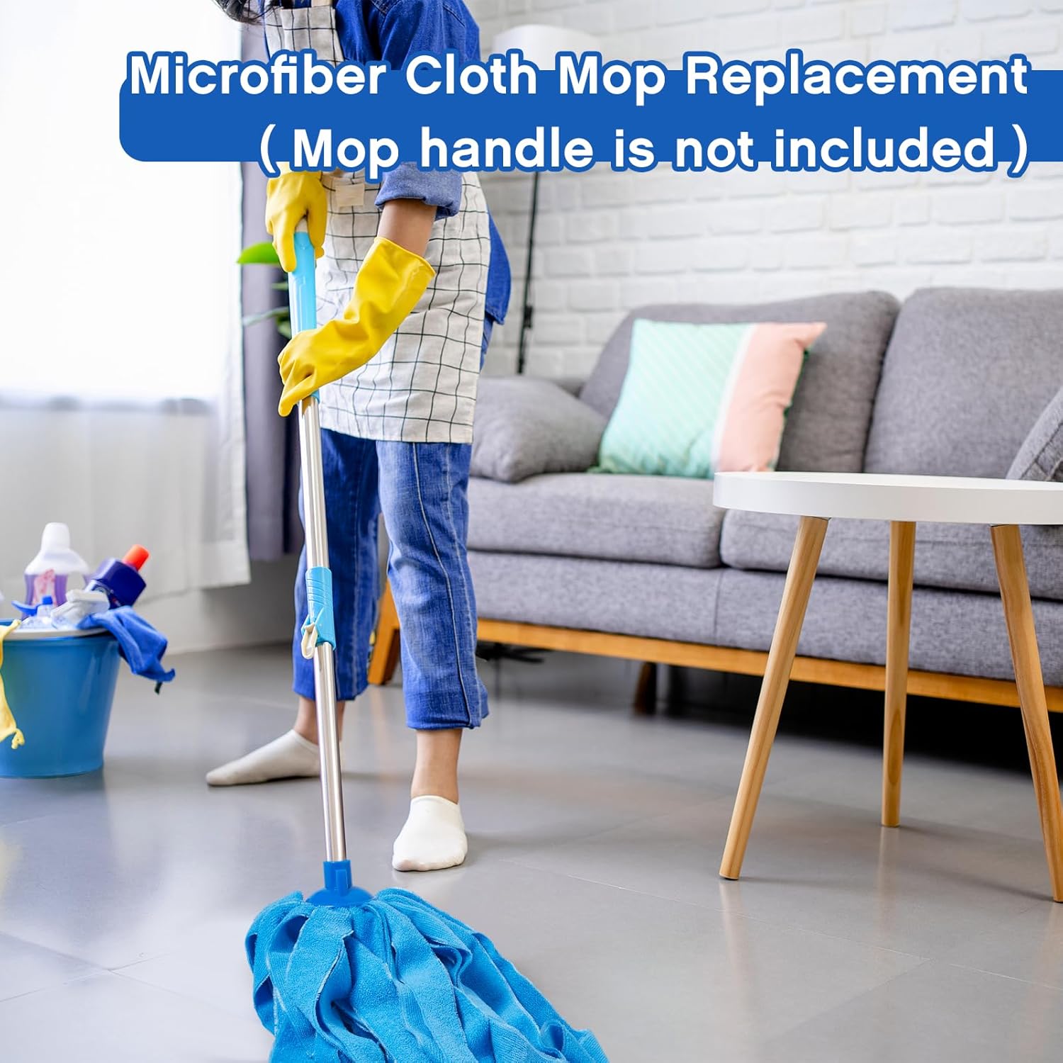 Tanlade 6 Pcs Microfiber Mop Head Replacement for 08 Inch Handle 1