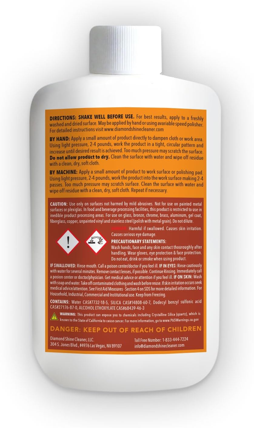 Diamond Shine Professional Hard Water Cleaner - 10 Ounces