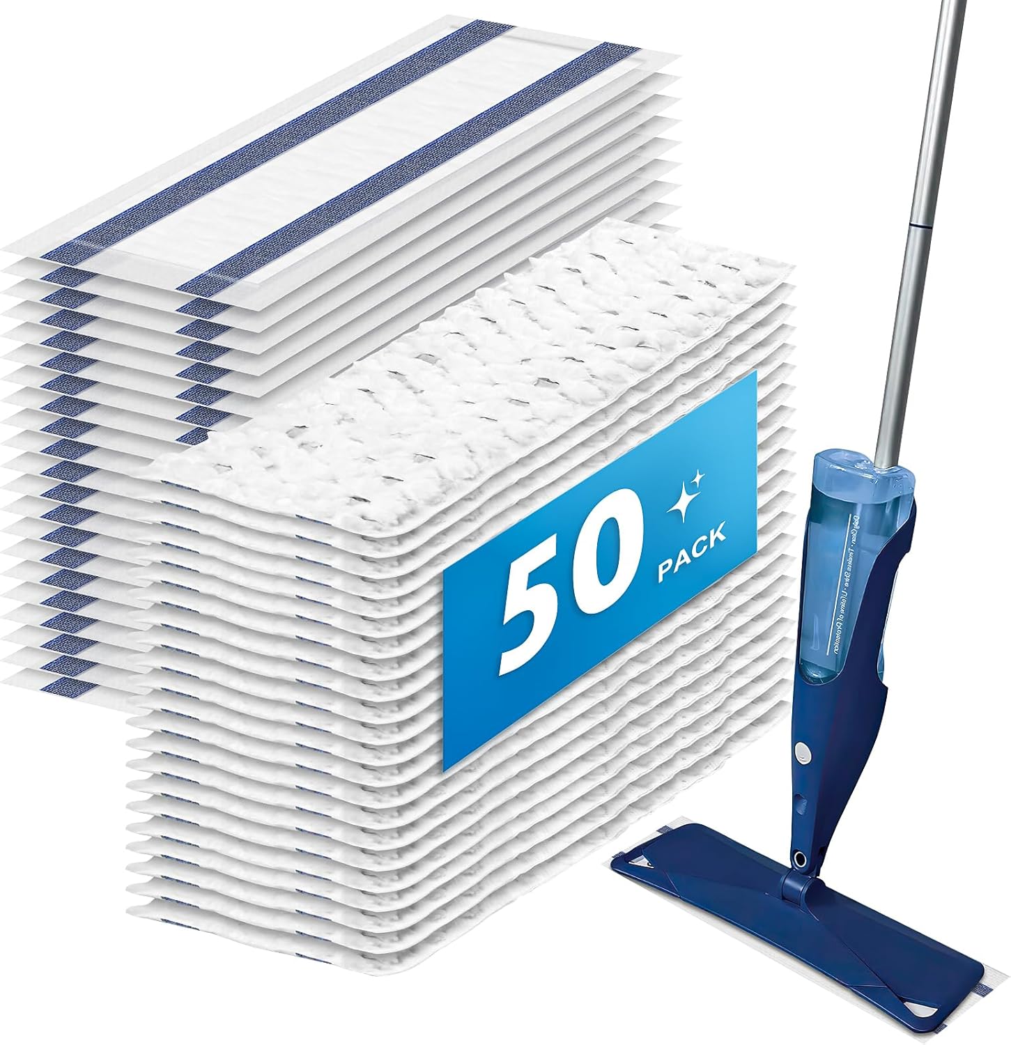 50 Pack Disposable Microfiber Mop Pads for Bona Mop Series