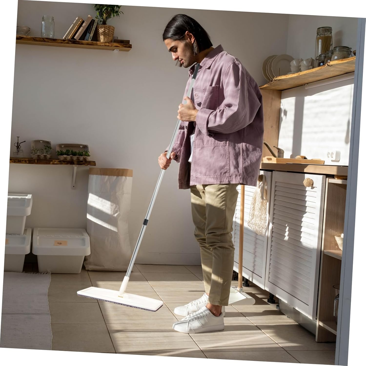Stainless Steel Mop Handle Extension for Easy Storage and Maintenance