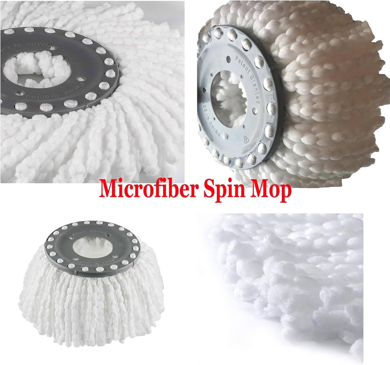 YWSHF Spin Mop Heads Replacement 4 Pack