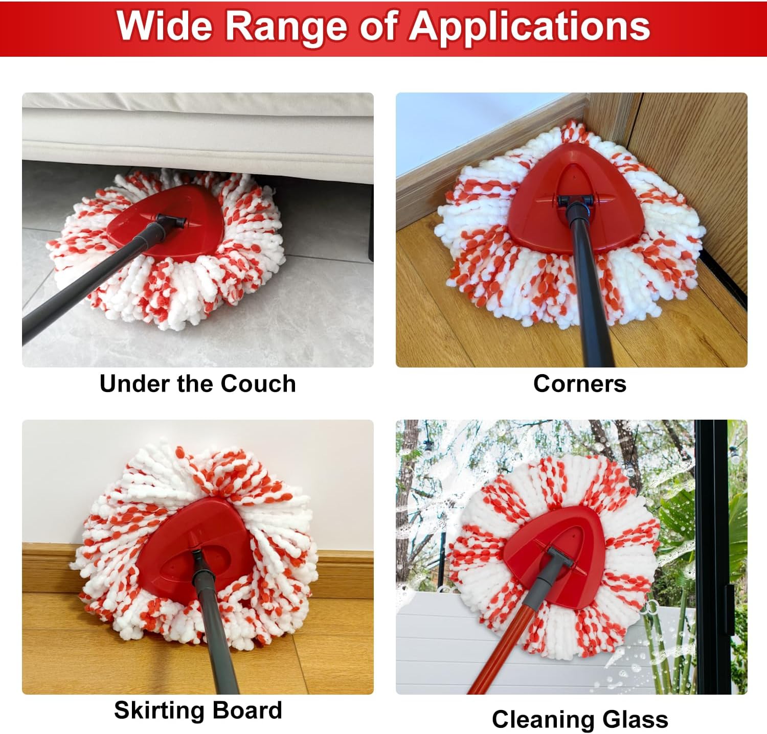 3 Pack Deep Clean Refill for Oceda EasyWring Spin Mop System