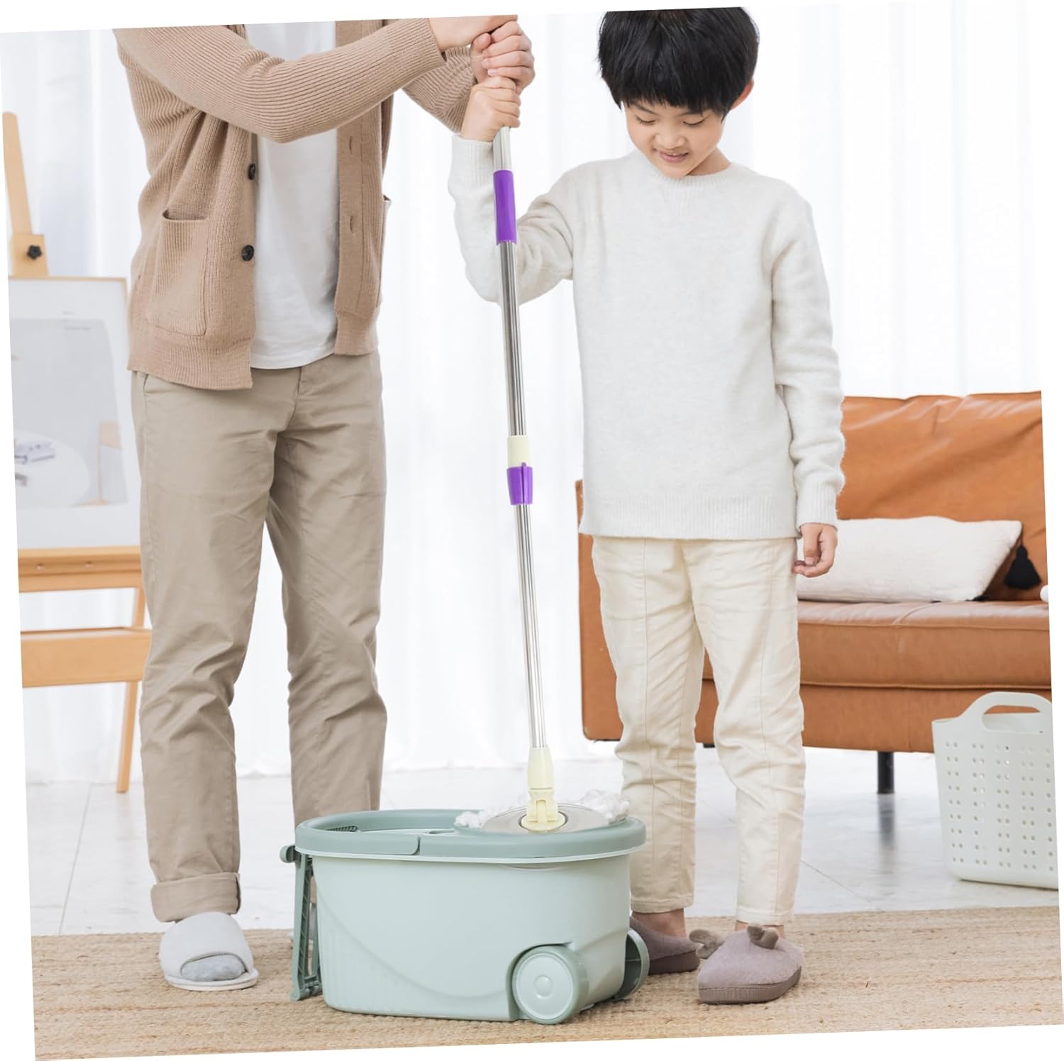 Stainless Steel Mop Handle with Rotating Mechanism
