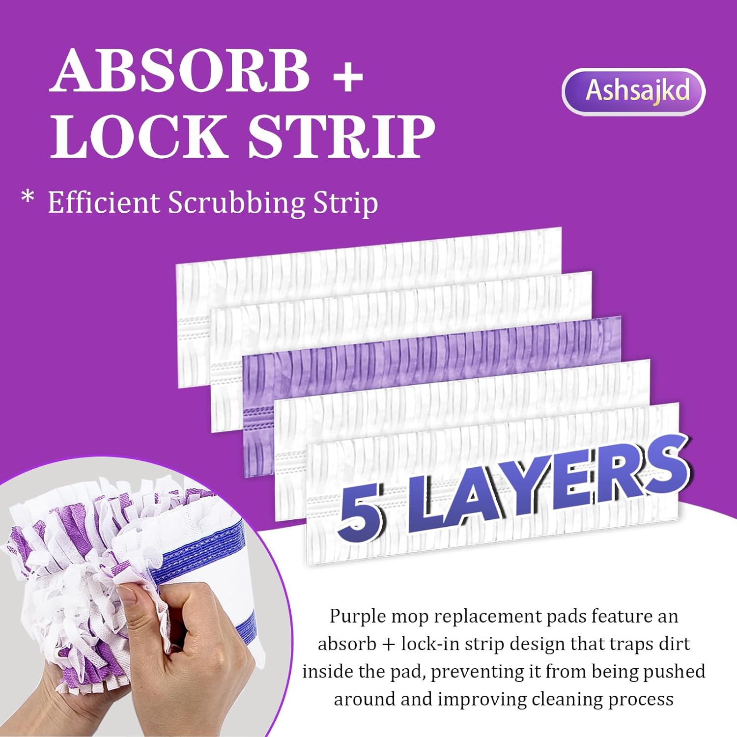 30 Pack Swiffer Power Mop Refills - Purple Multi-Surface Cleaning Pads