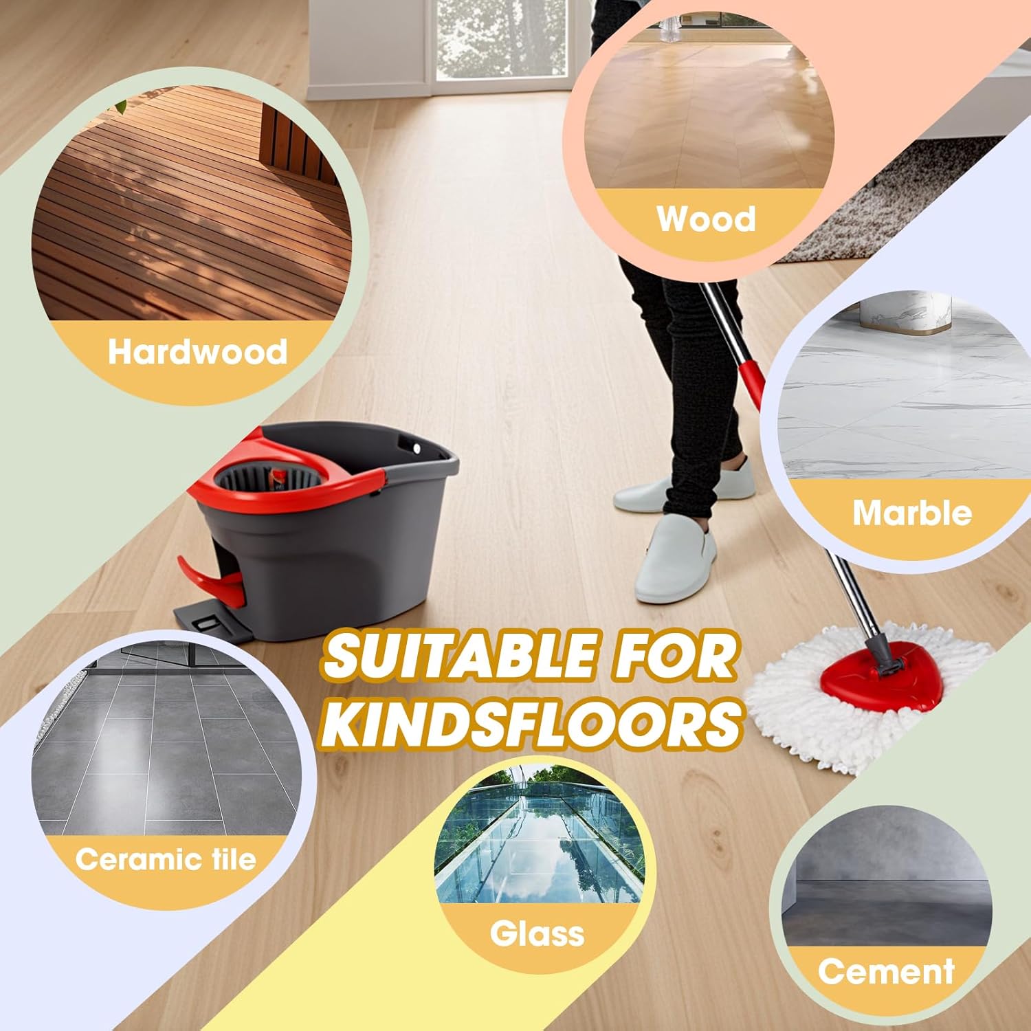 20Pack APOCHON Spin Mop Replacement Heads