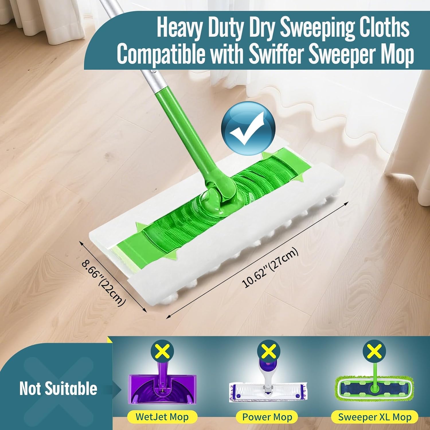 FURCIELOS 60 Count Swiffer Dry Pads Refills