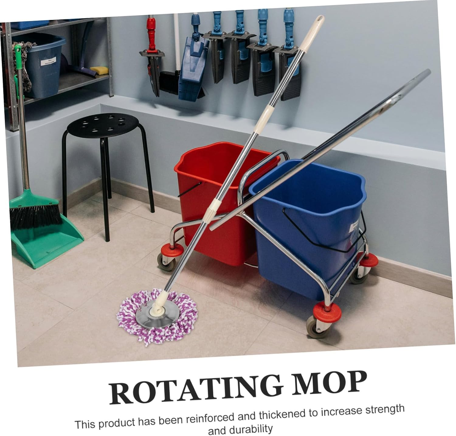 CALLARON 1set Detachable Rotating Mop Handle Set
