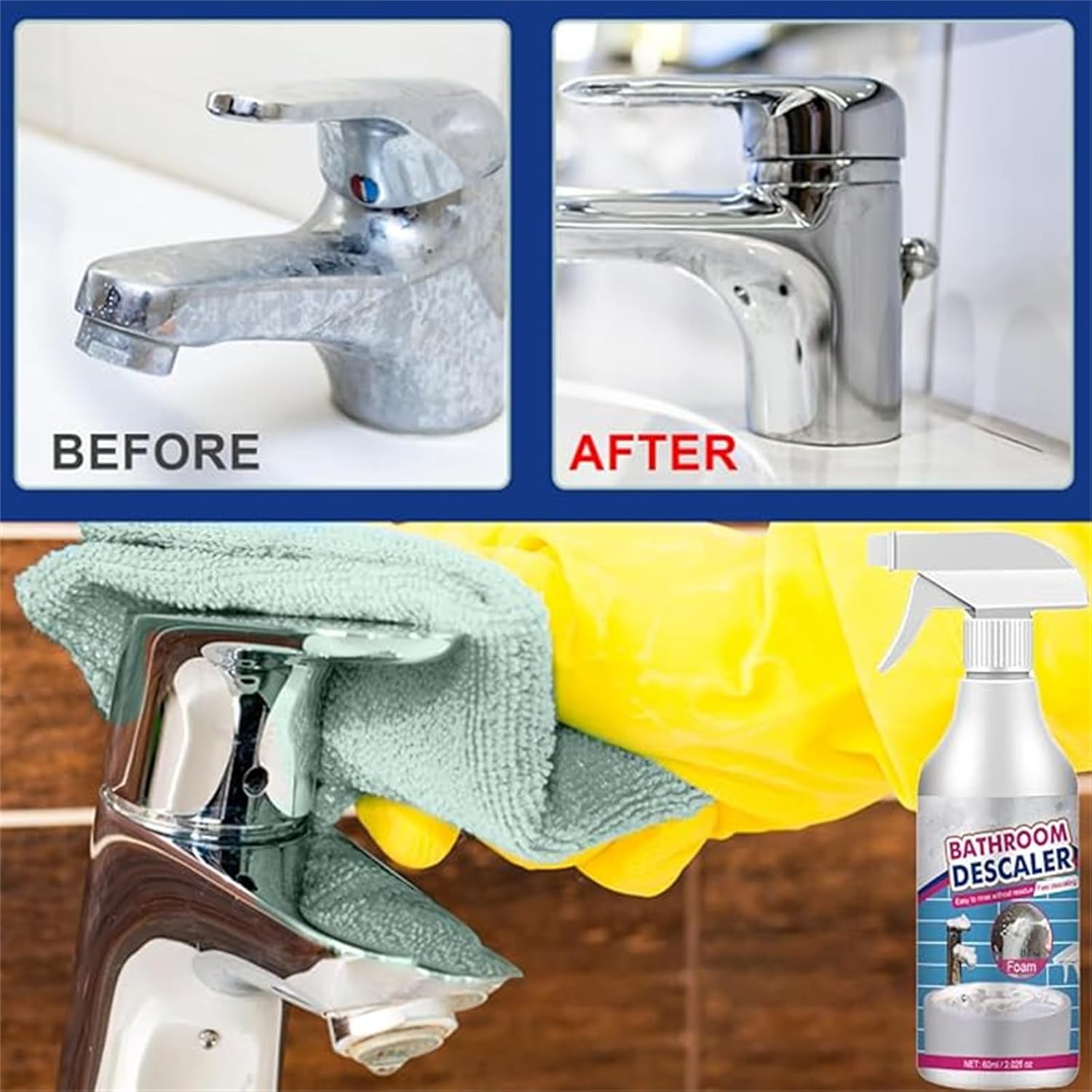 LIJIFENG Multipurpose Bathroom Foam Cleaner Spray 3pcs
