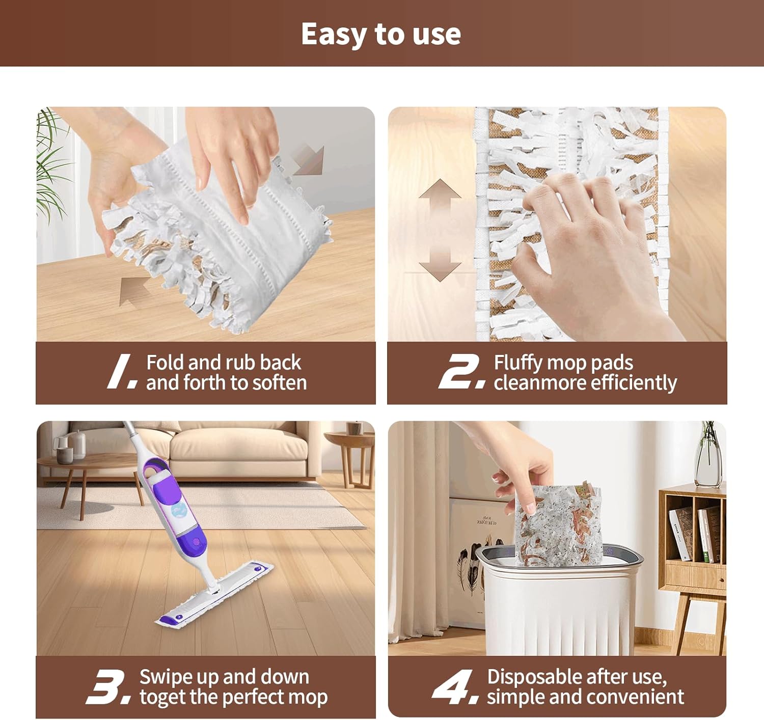 18 Pack Hyphen-X Power Mop Pads Refills for Swiffer 1