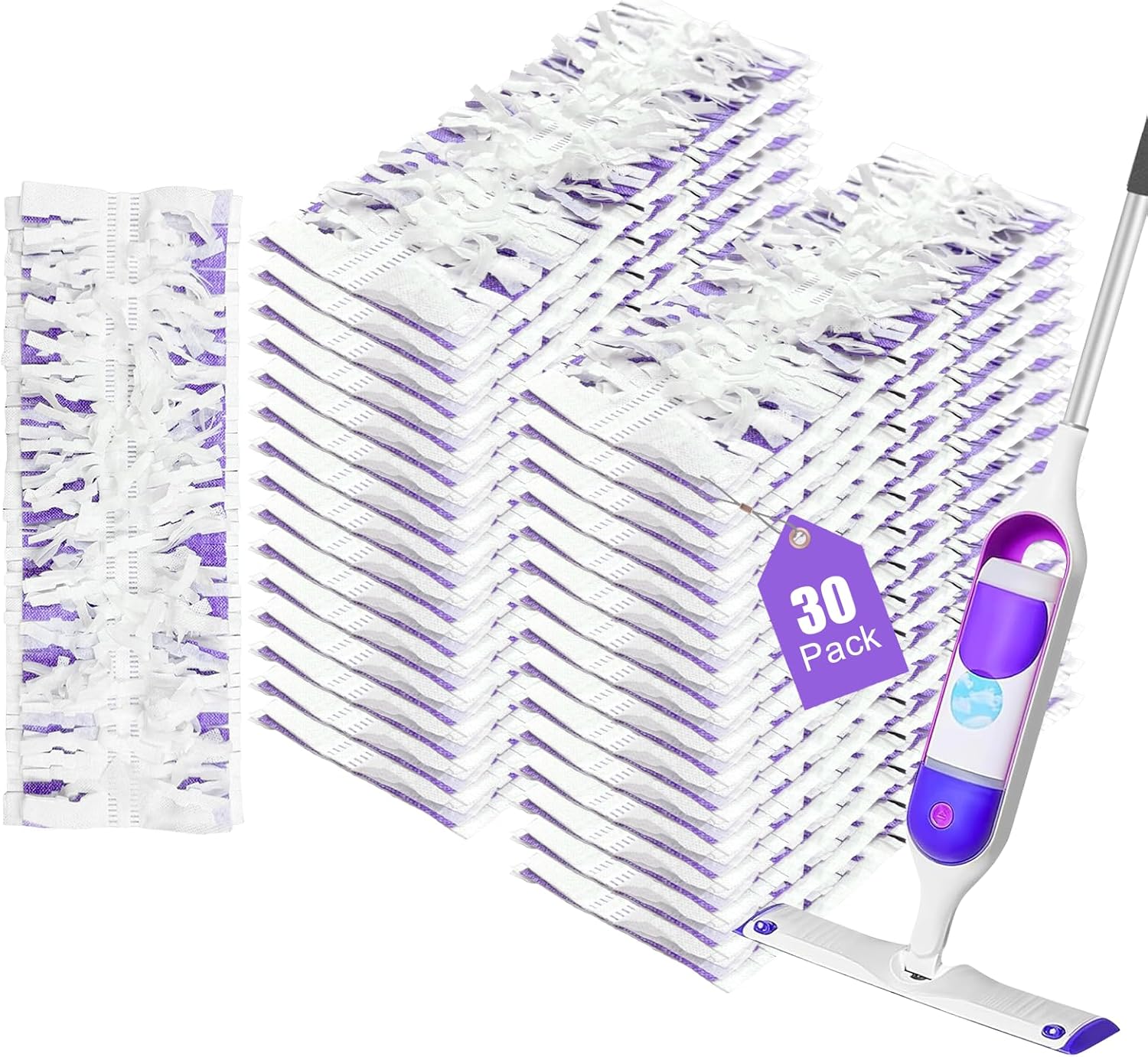 30 Pack PowerMop Replacement Pads for Multi-Surface and Wood Mops
