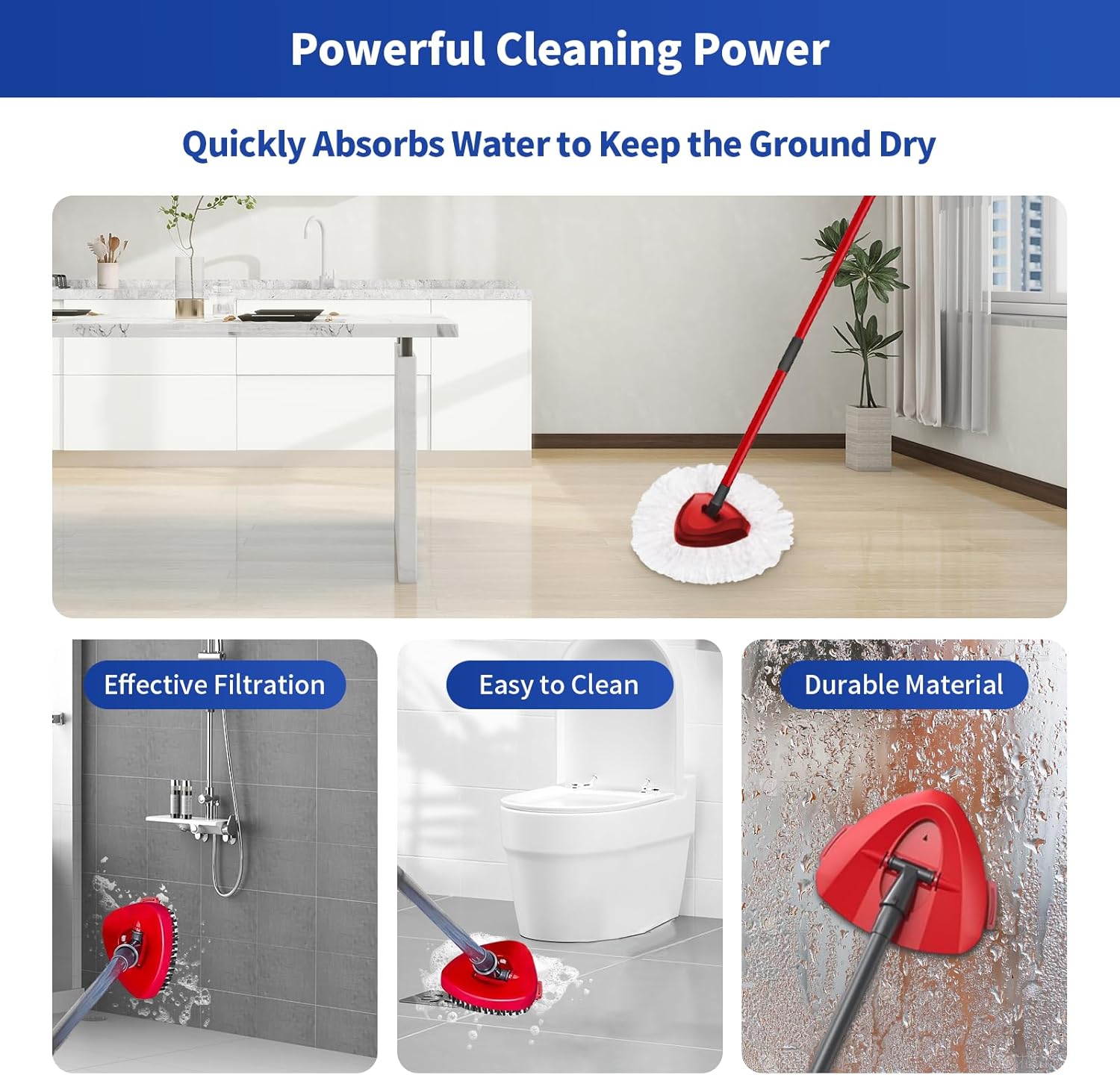 antePow 10-Pack O-Cedar Mop Replacement Heads