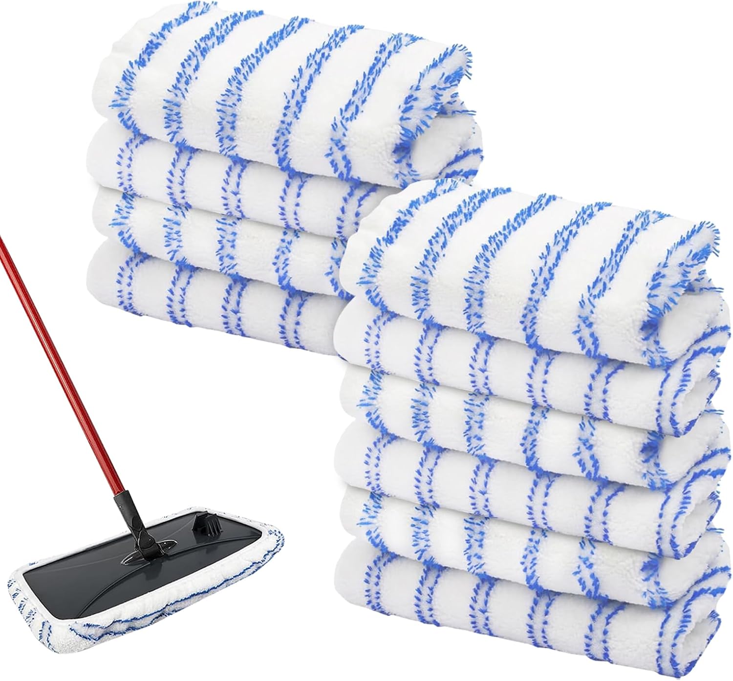 SavStor 10 Pack Microfiber Mop Pad Covers Replacement