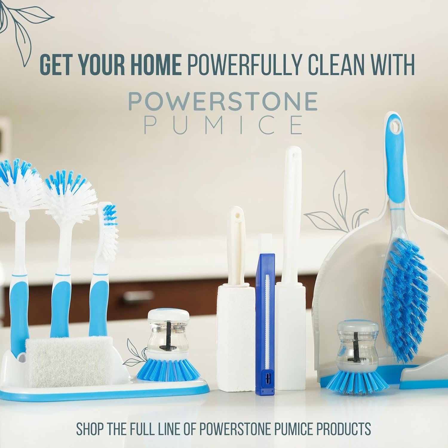 Powerstone Pumice Stone Toilet Cleaner with Handle 4-Pack 1