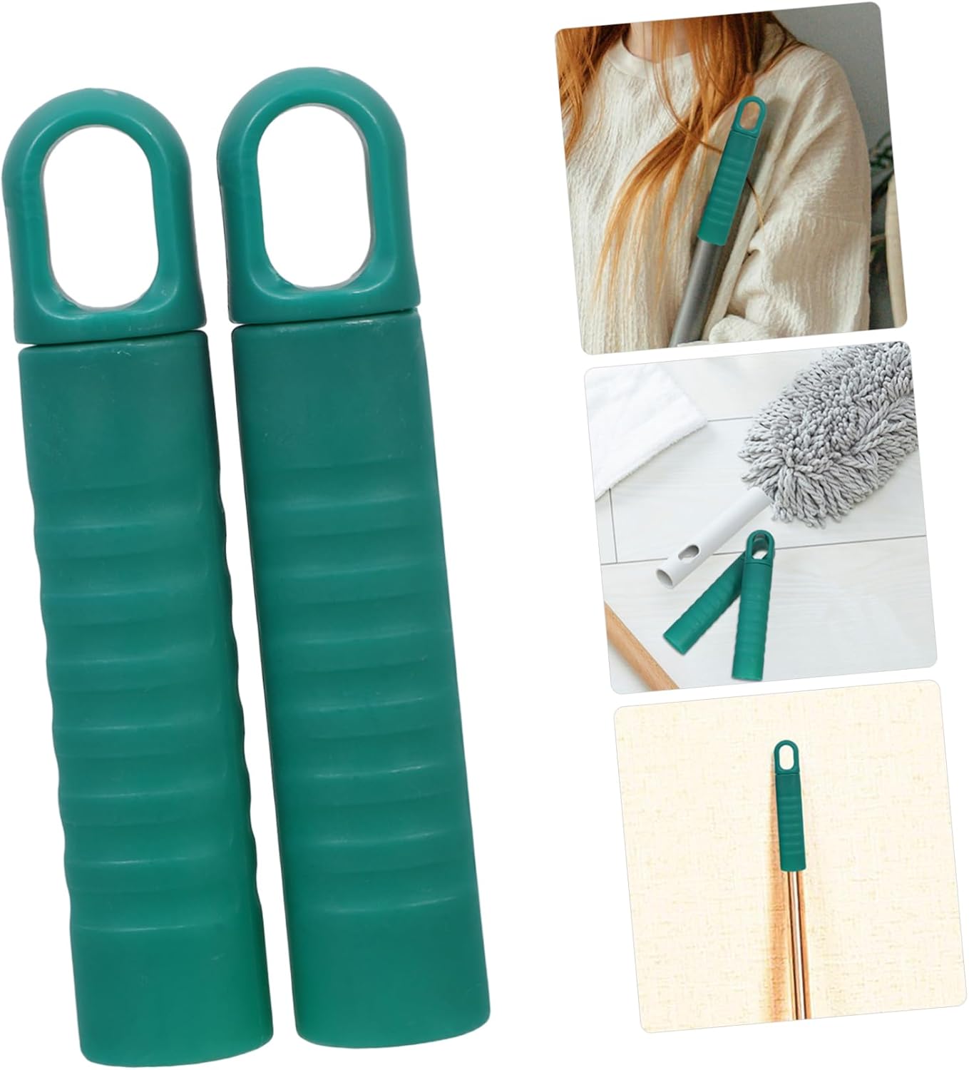 2pcs Non-Slip Mop Handle with Hanging Hole for Broom and Dustpan