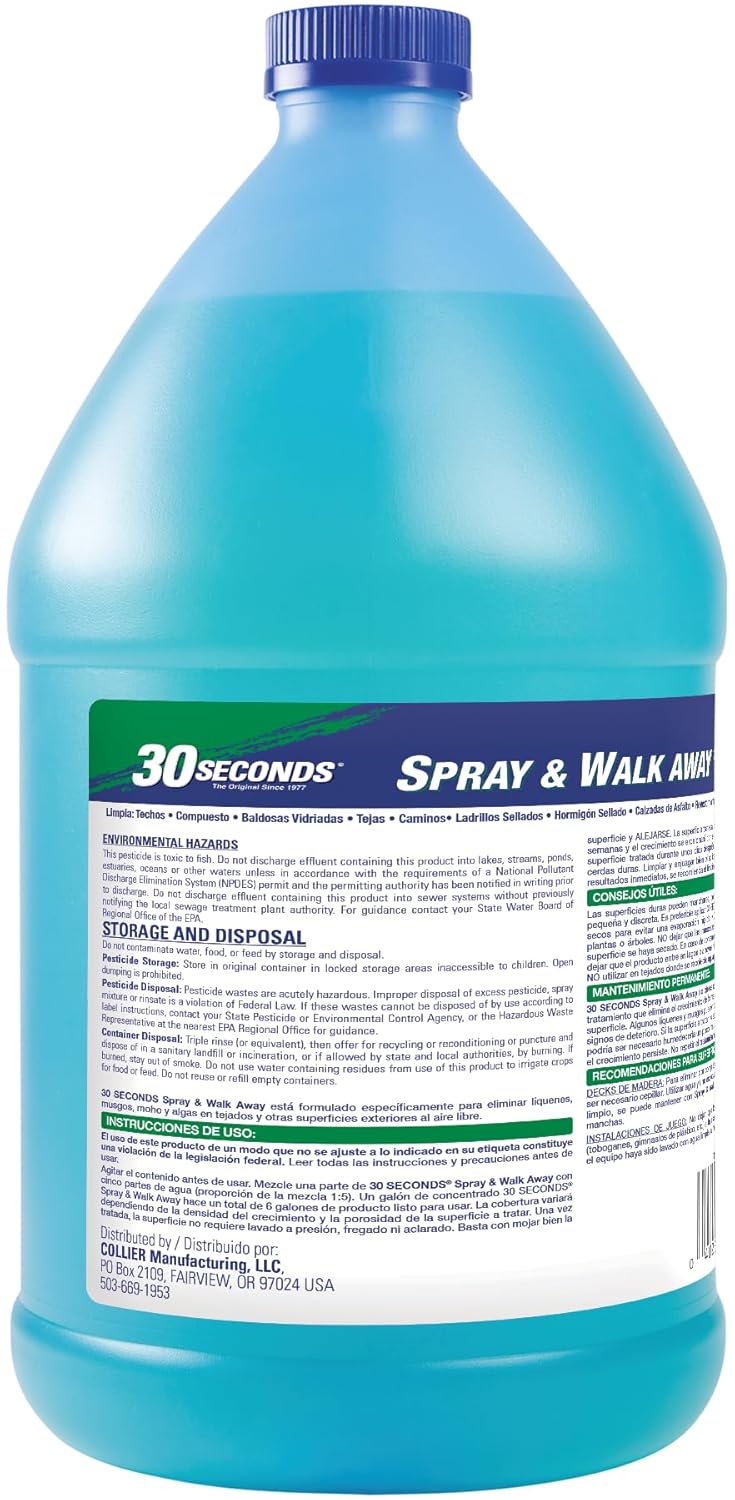 30 SECONDS Outdoor Cleaner Concentrate for Mold Mildew Algae Lichen