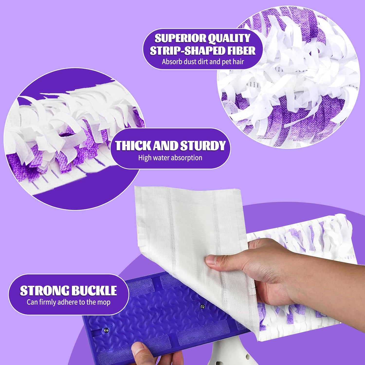 40 Pack Swiffer Power Mop Pads Replacement - Multi-Surface Wet Dry Mopping Refills