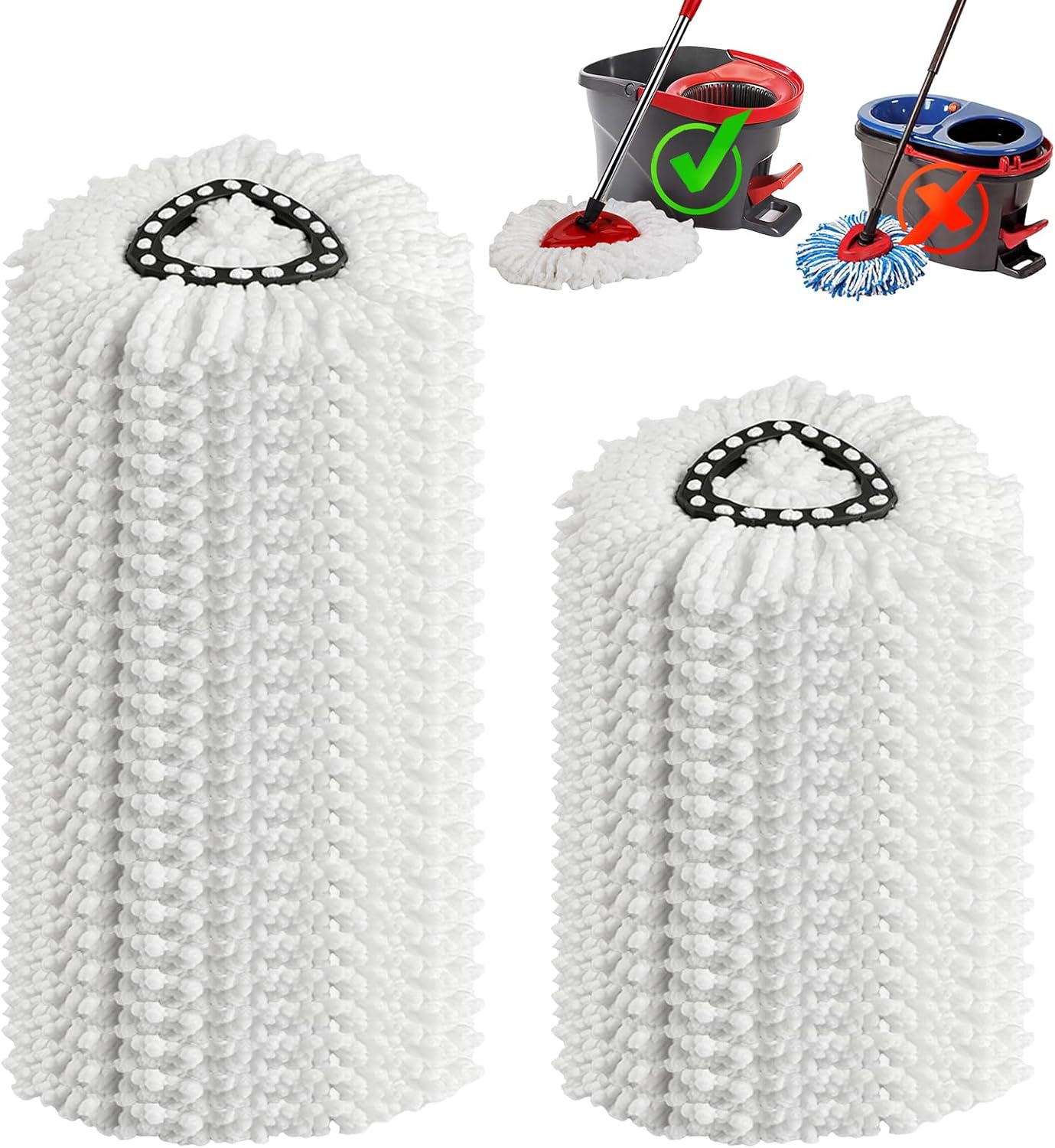 20Pack APOCHON Spin Mop Replacement Heads