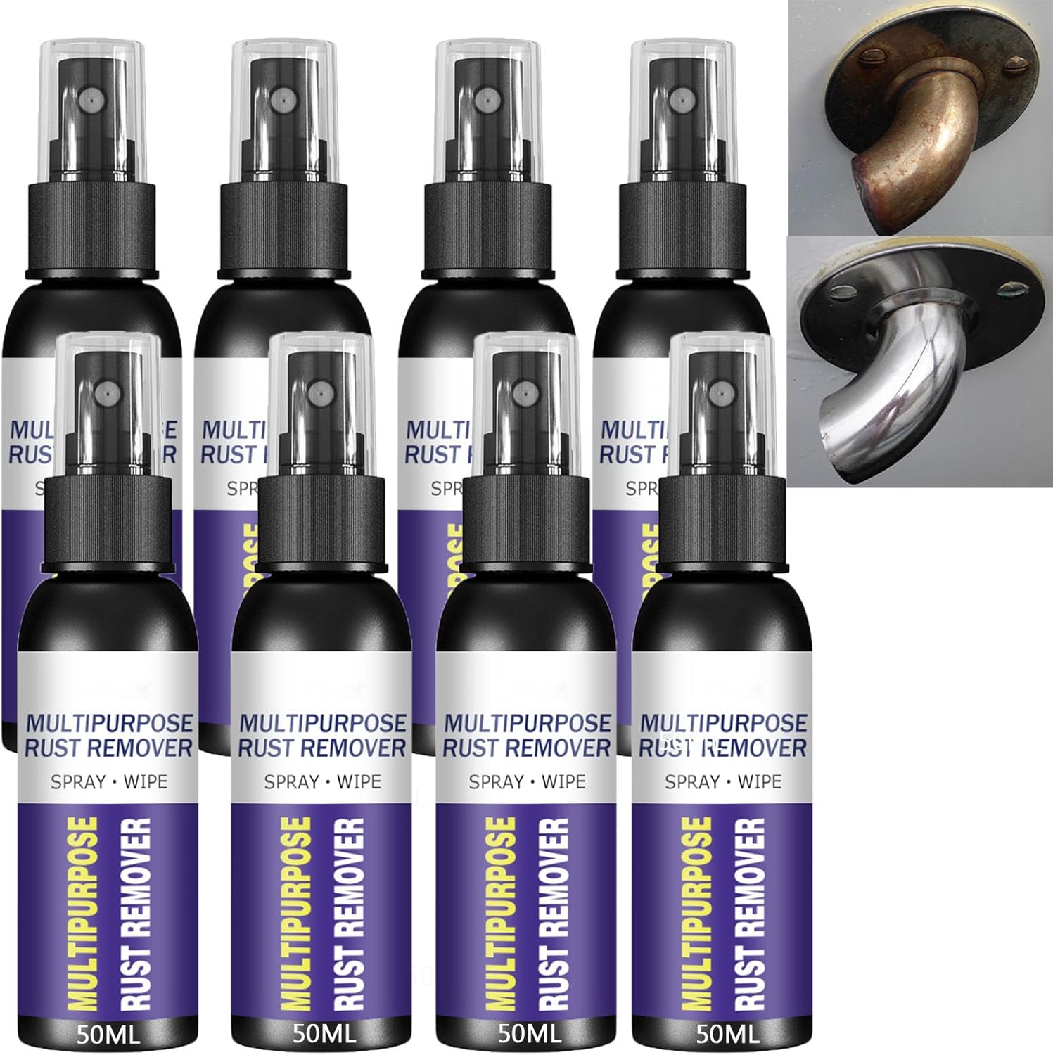 Homomdy 8pcs Multipurpose Rust Remover Spray