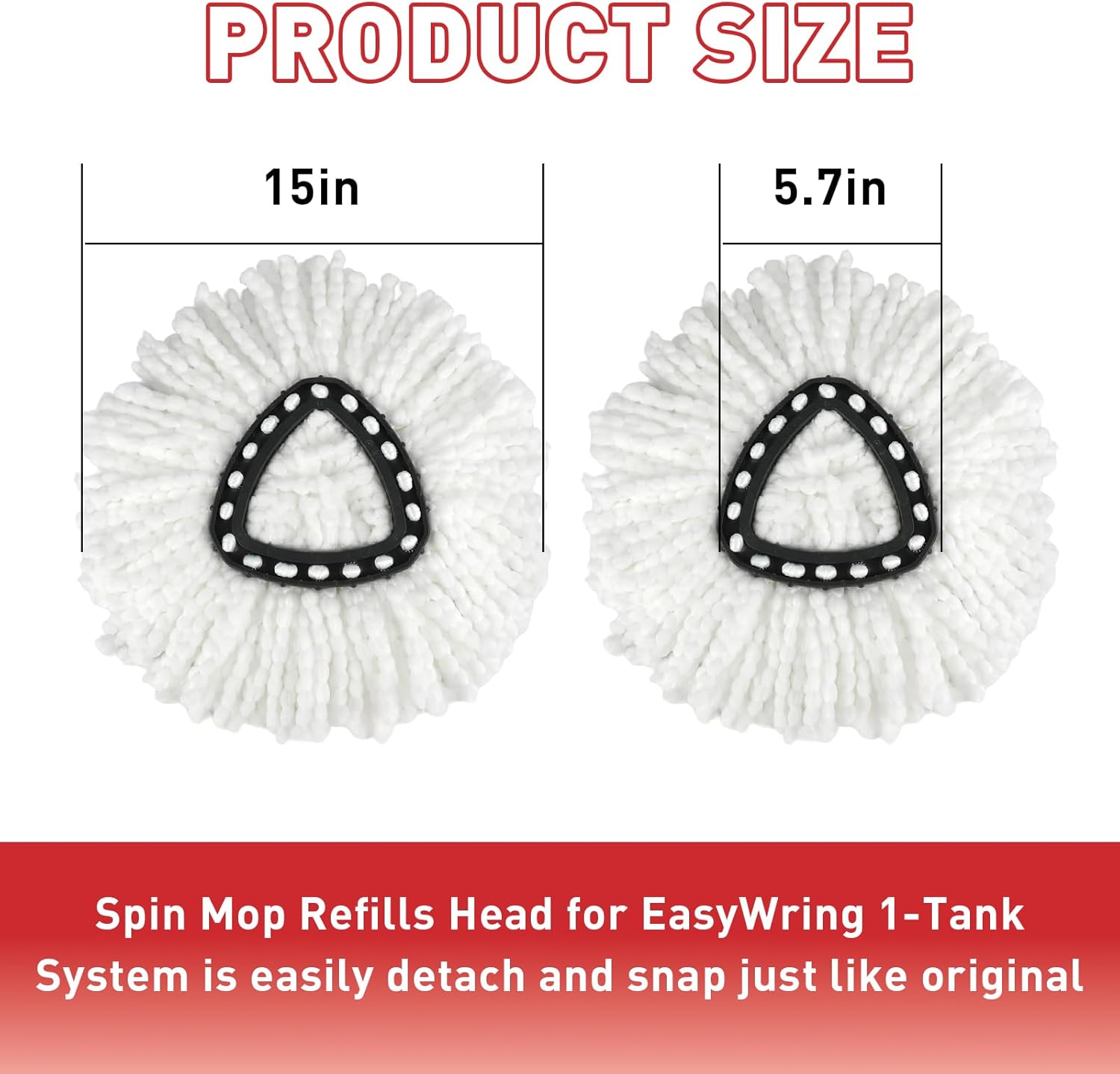 3pcs Mop Head Replacements for O-Cedar Spin Mop