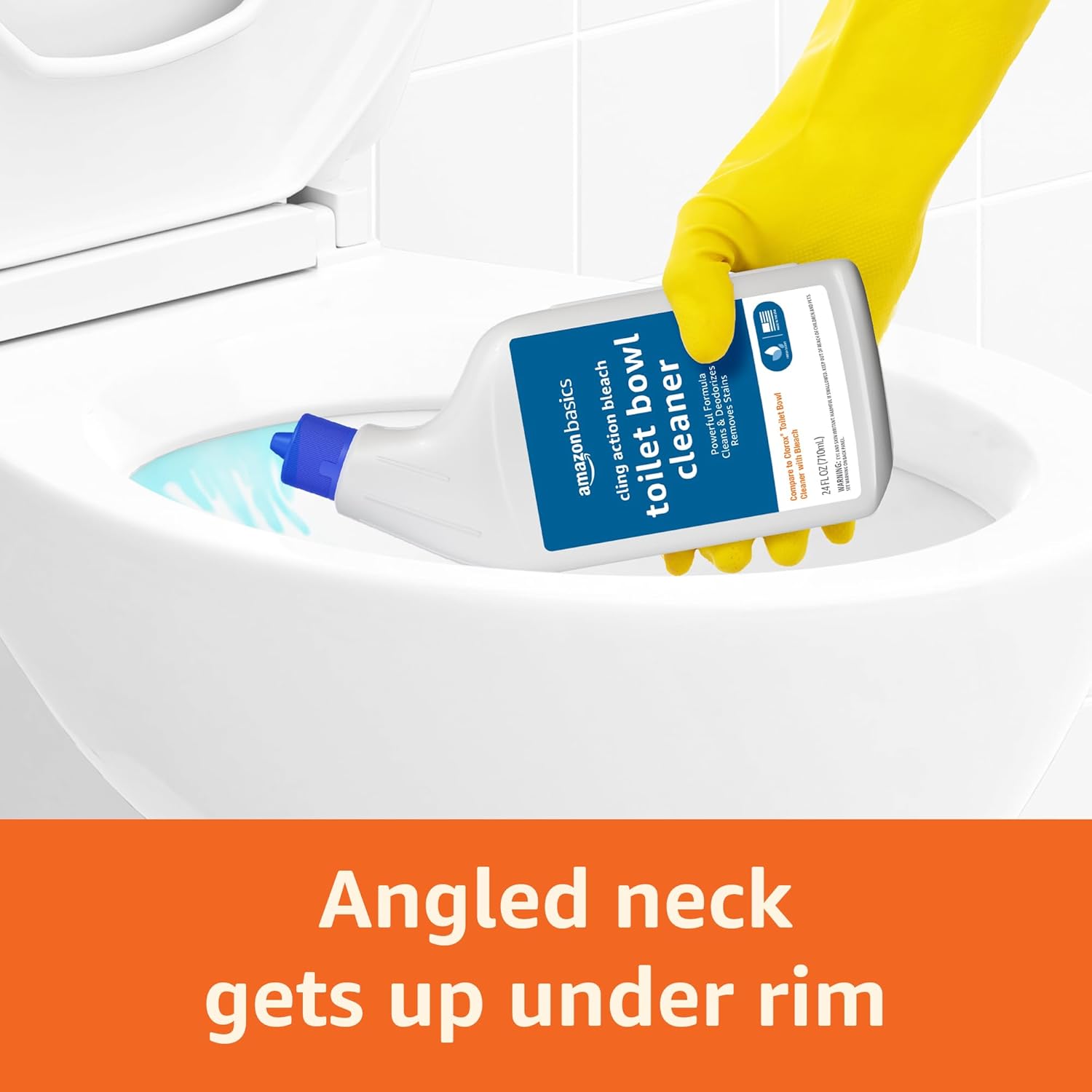 Amazon Basics Toilet Bowl Cleaner with Cling Action 24 Fl Oz