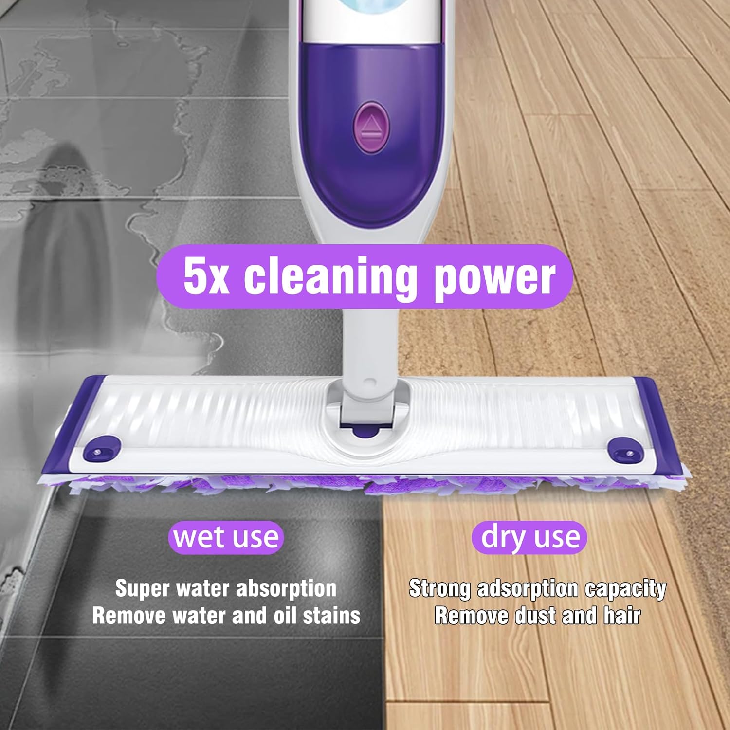 SAUAUSUN 50 Count Heavy-Duty Power Mop Pads for Swiffer