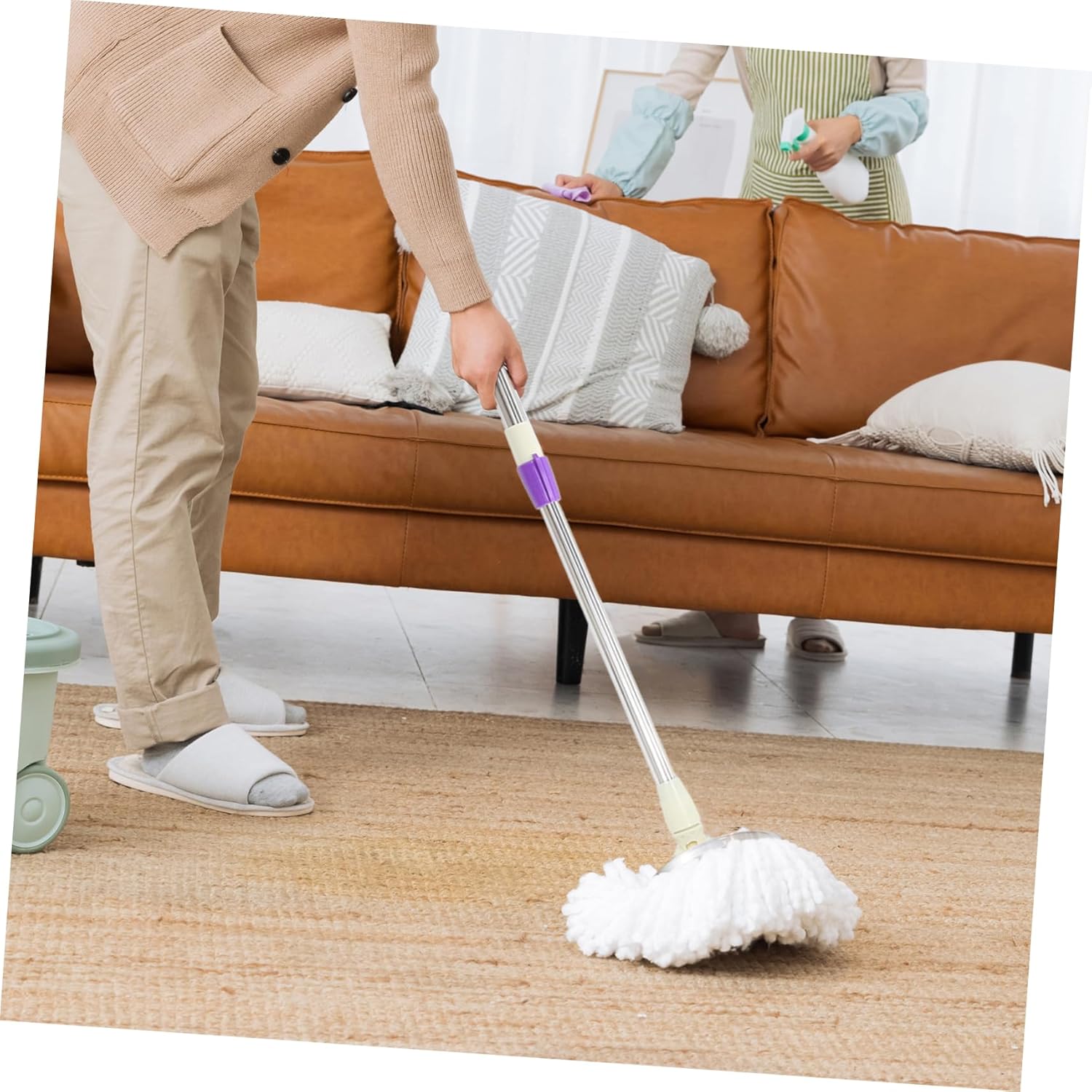 SHERCHPRY Extendable Mop Pole Handle with Rotating Design
