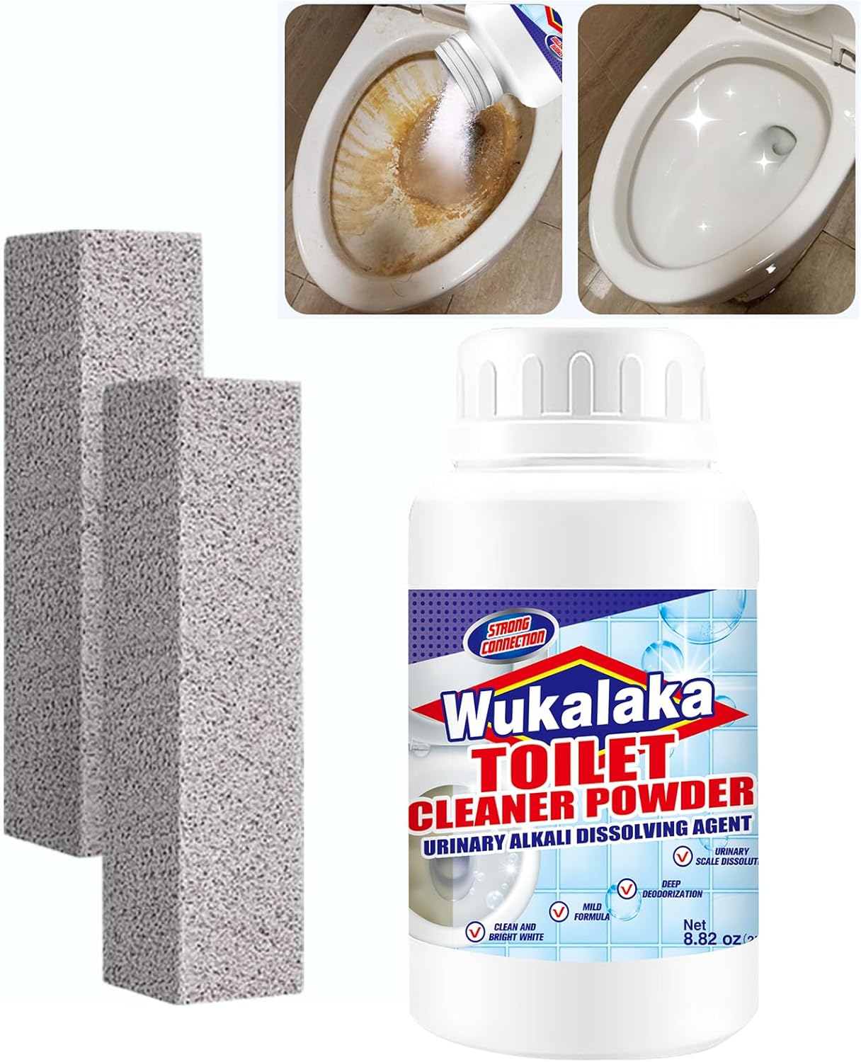 WUKALAKA Pumice Stone Toilet Cleaner Brush