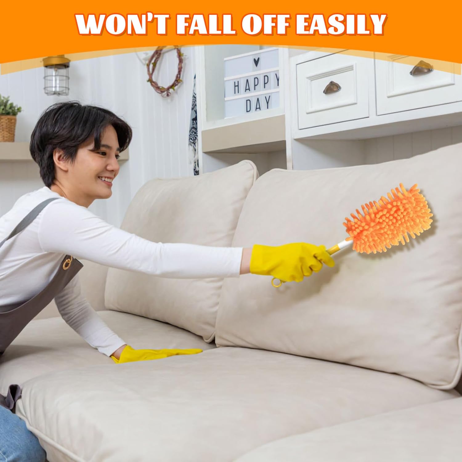 Adjustable Duster Handle Set for Swiffer Compatible