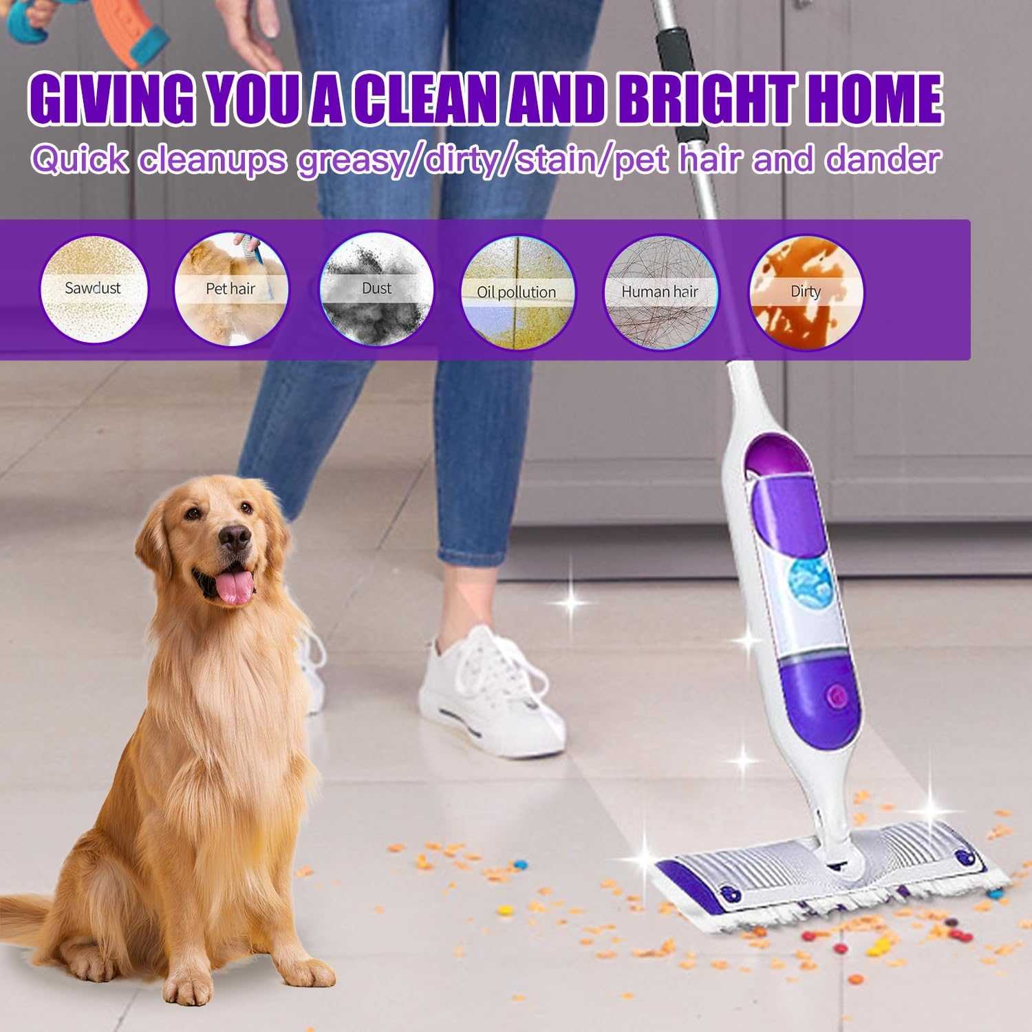20 Pack Swiffer Power Mop Pad Refills - Multi-Surface Hardwood Compatible