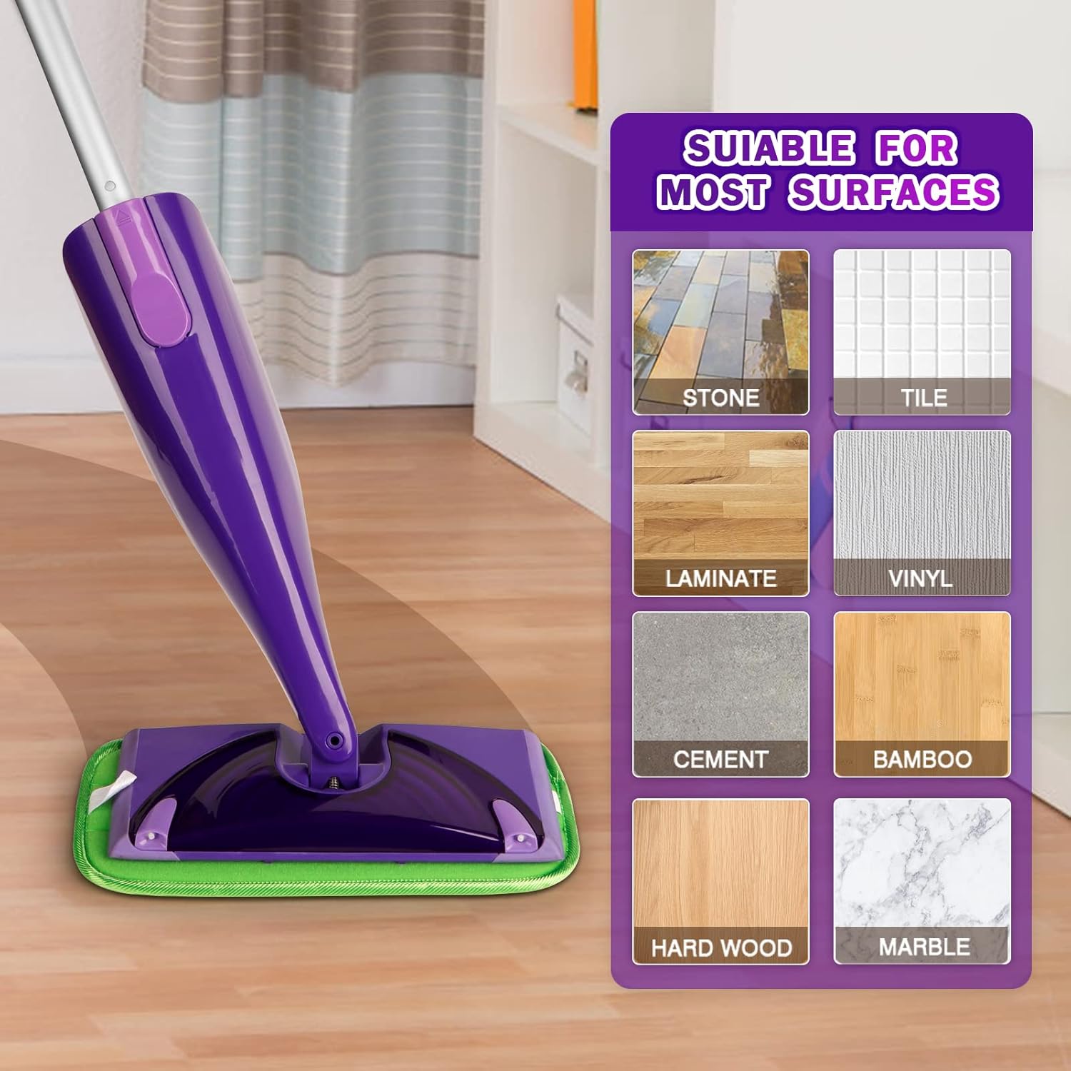 Orighty Reusable Mop Pads - 116x55 Inch Machine Washable Compatible with Swiffer WetJet