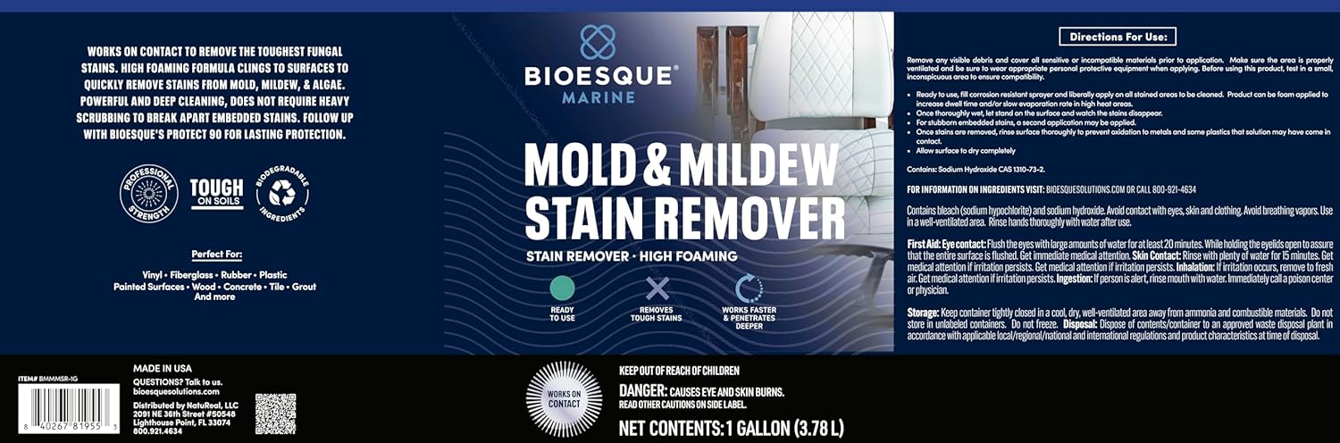 Bioesque Marine Mold Mildew Stain Remover 1 Gallon
