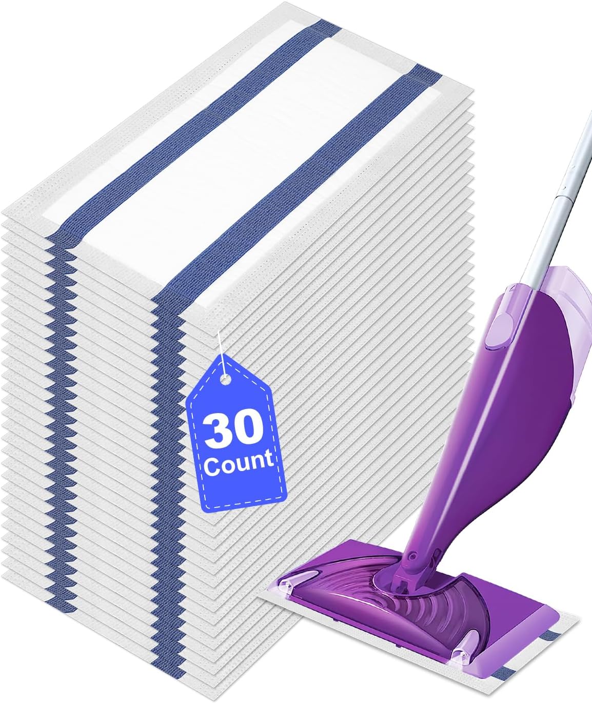 YagoDago 30-Count Disposable Mop Pads for Swiffer Wet Jet