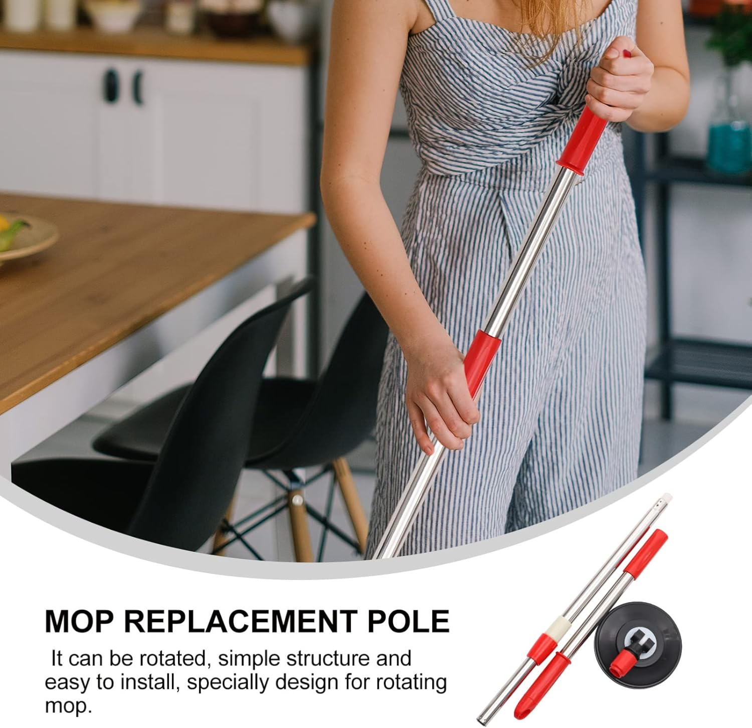Callaron Rotating Mop Handle Replacement Pole