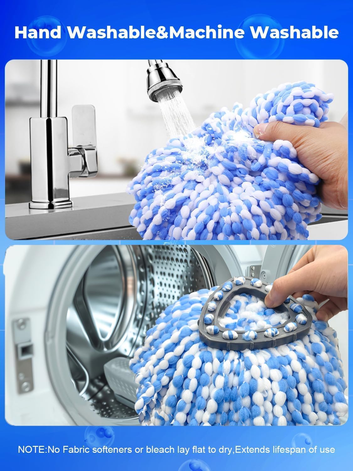 Bublador Spin Mop Replacement Heads for Ocedar 2-Tank System