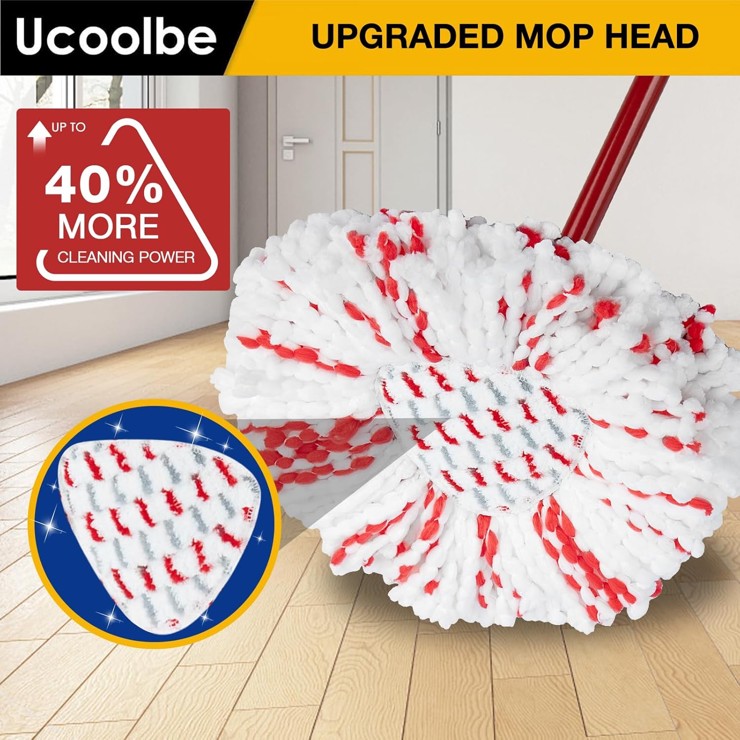 Ucoolbe Upgraded Mop Refill 3 Pack for O Cedar