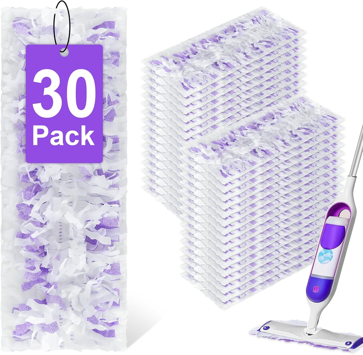 30 Pack Swiffer Power Mop Refill Pads - 10-Layer Premium Multi-Surface
