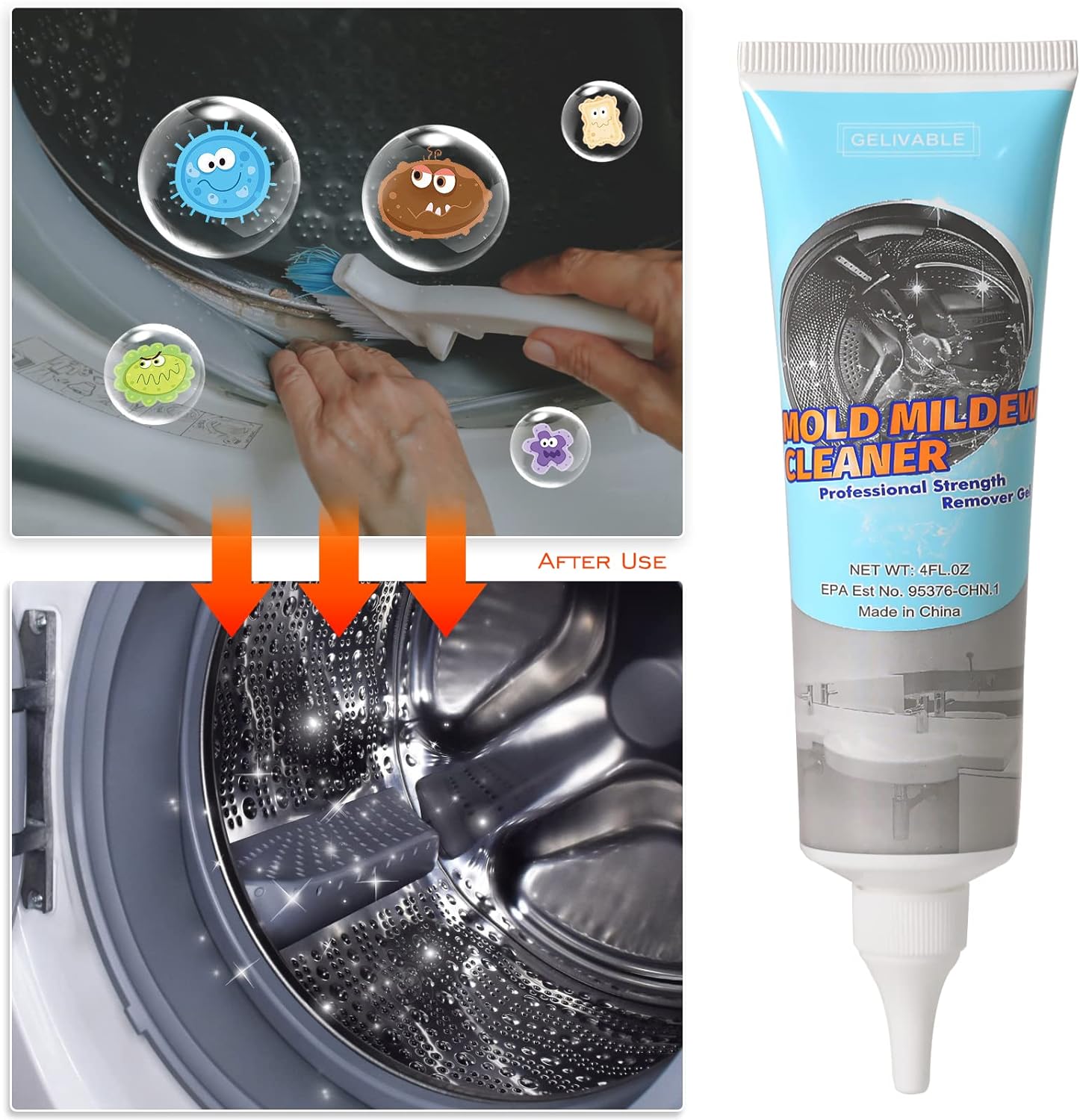 GELIVABLE Mold Remover Gel - 4 FlOz Pack of 2 1