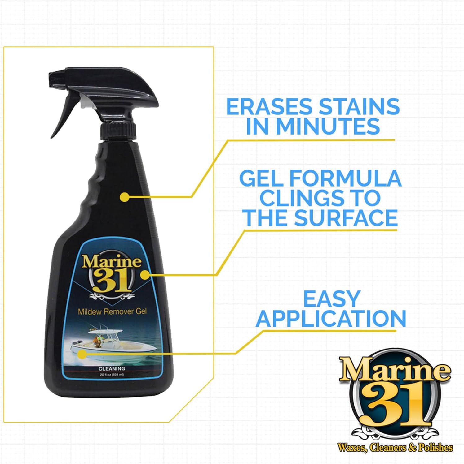Marine 31 Mildew Stain Remover Gel 20oz 1