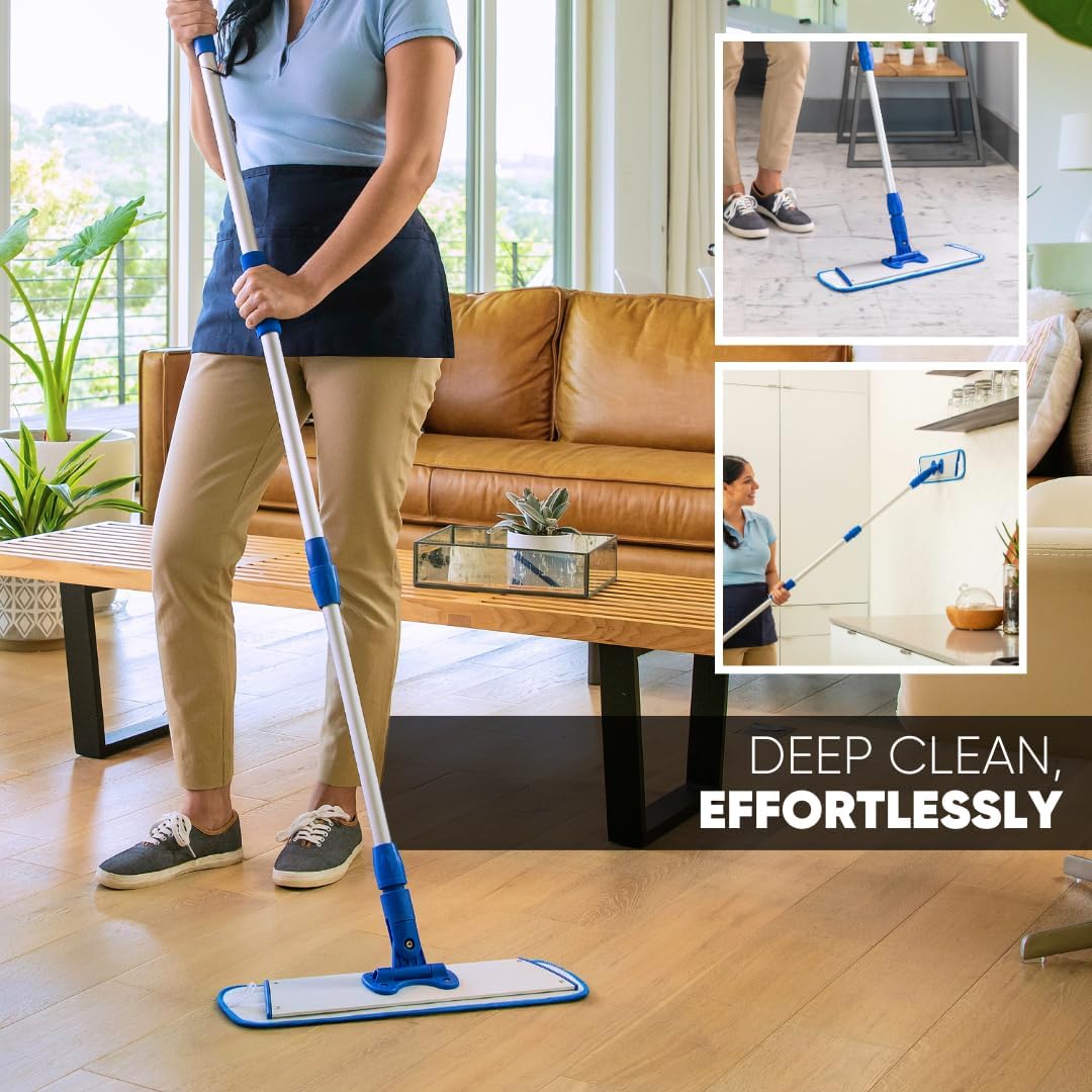 18 inch Microfiber Mop Pads - 18 Pack Machine Washable Reusable 1