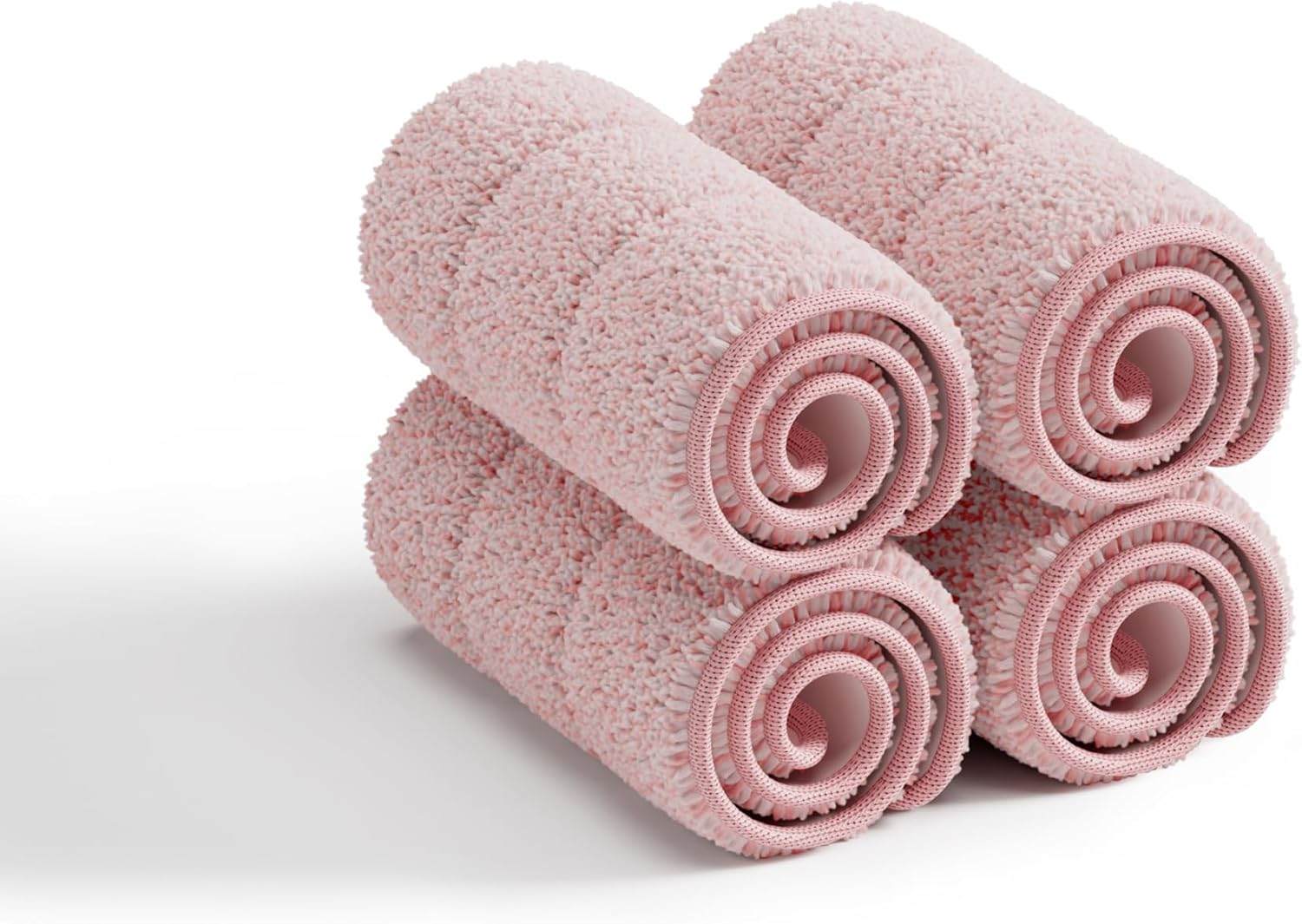 JOYMOOP 13inch Flat Mop Pads - Pink Pack of 4 Refills